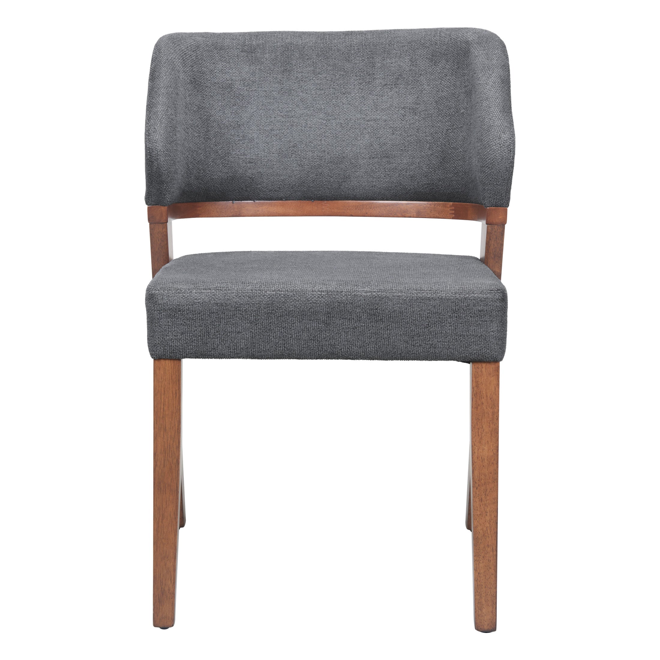 Sunobu Dining Chair (Set of 2) Azure Gray & Walnut