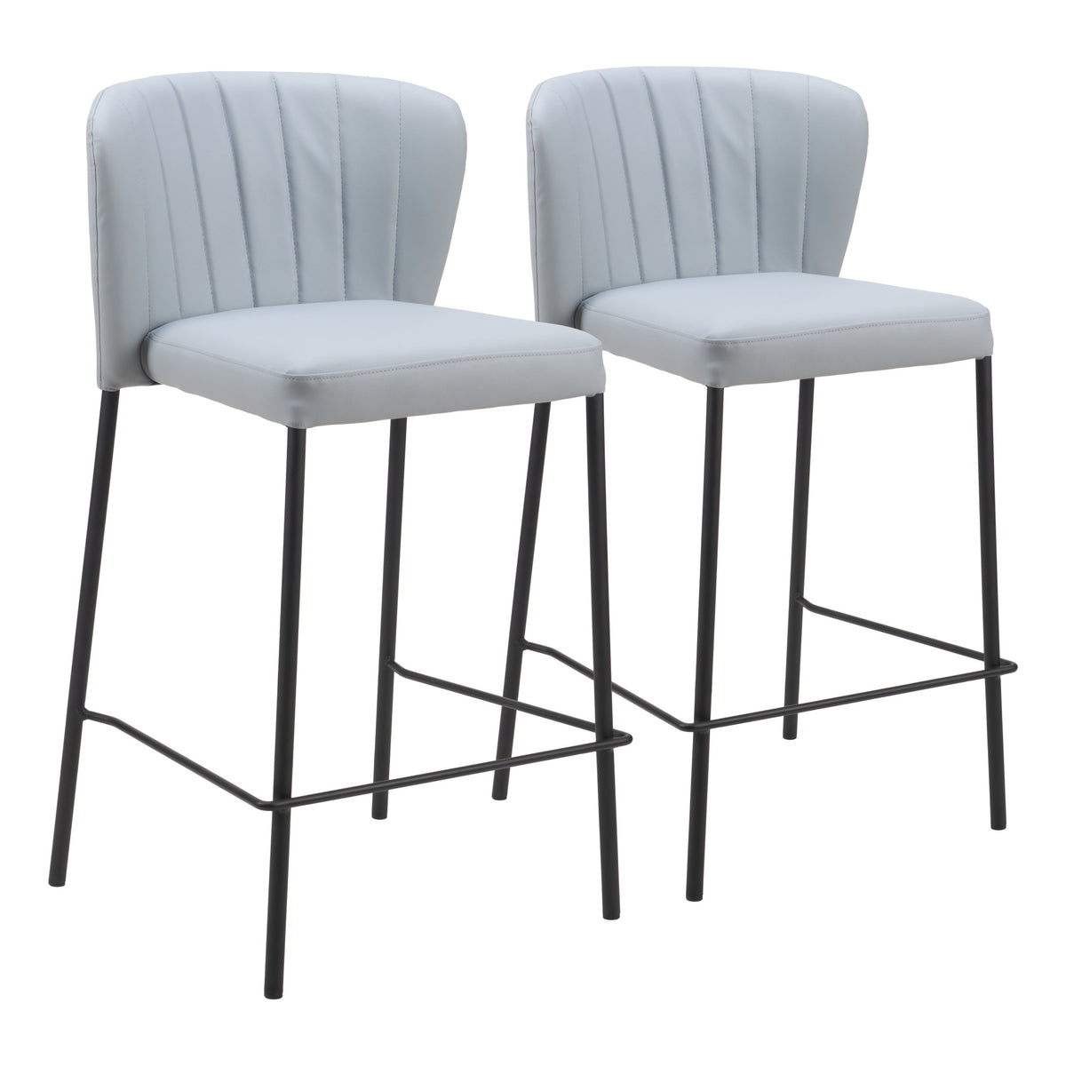 Linz Counter Stool (Set of 2) Gray
