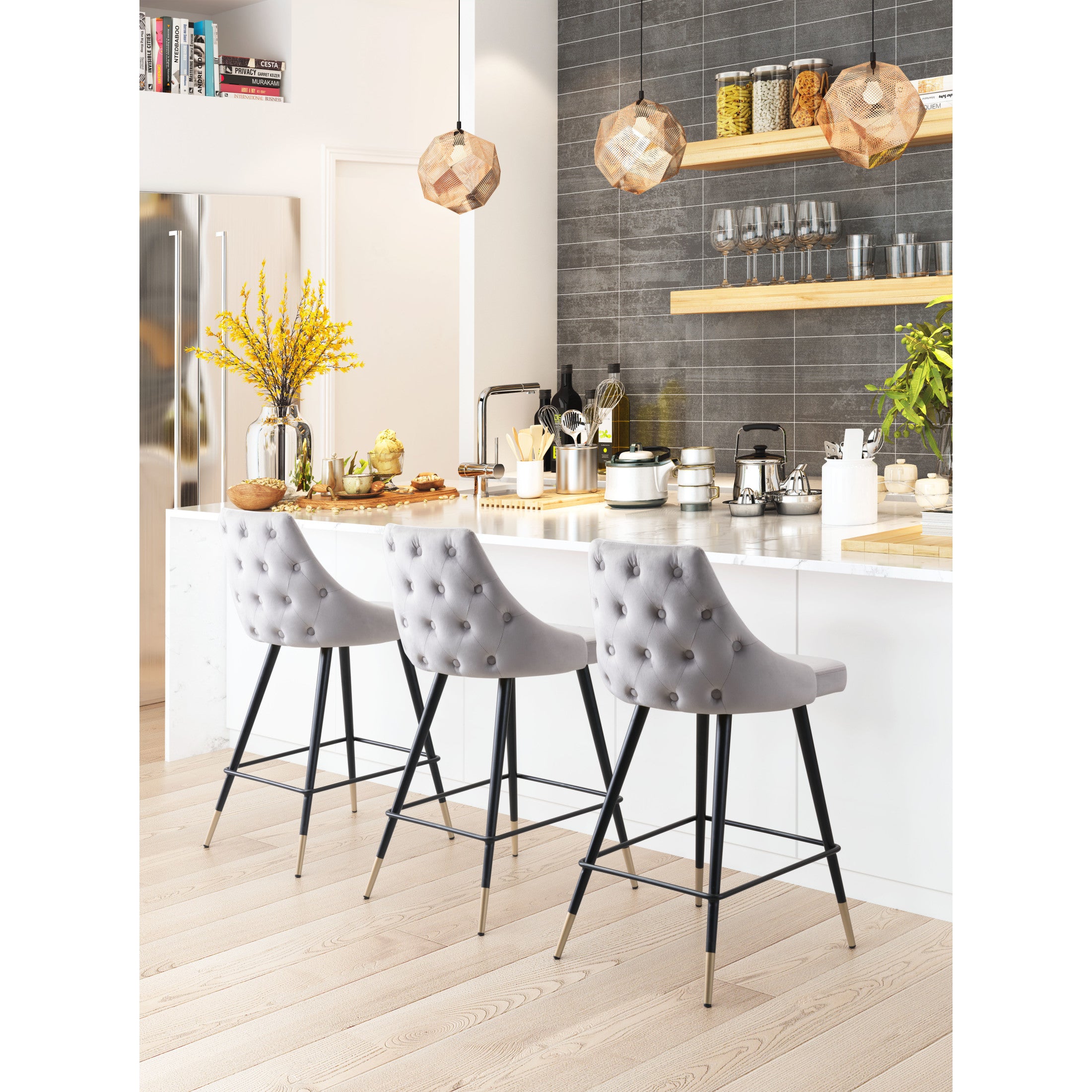 Piccolo Counter Stool Gray