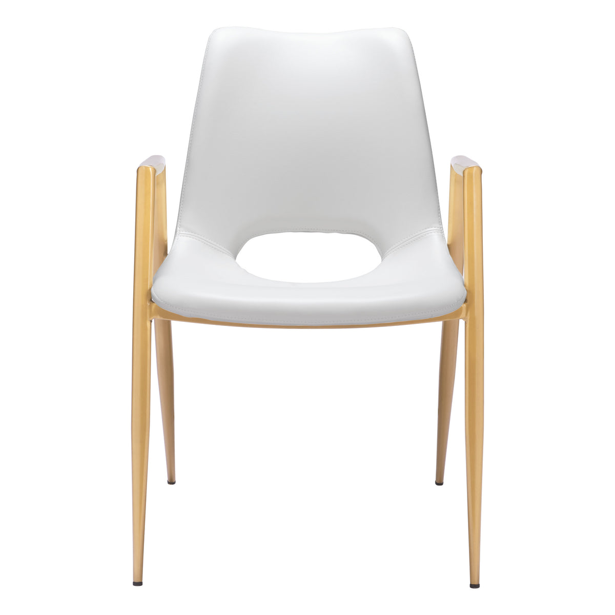 Desi Dining Chair (Set of 2) White & Gold
