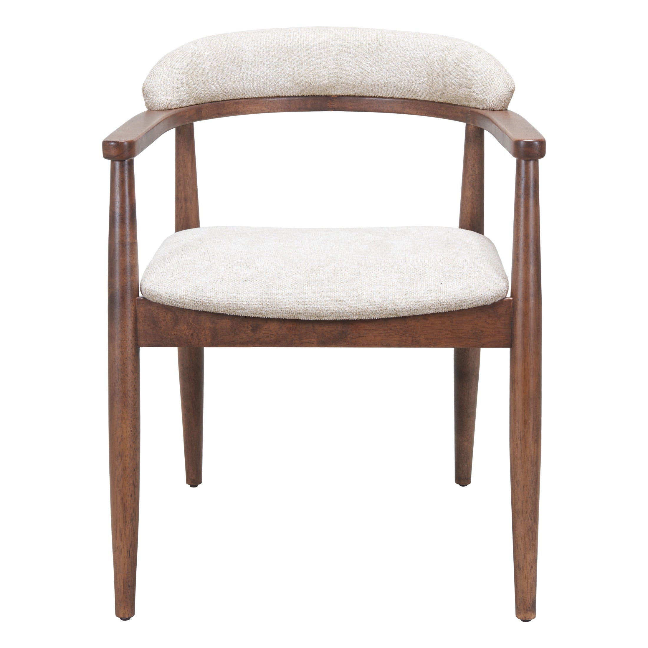 Goka Dining Chair Beige & Walnut