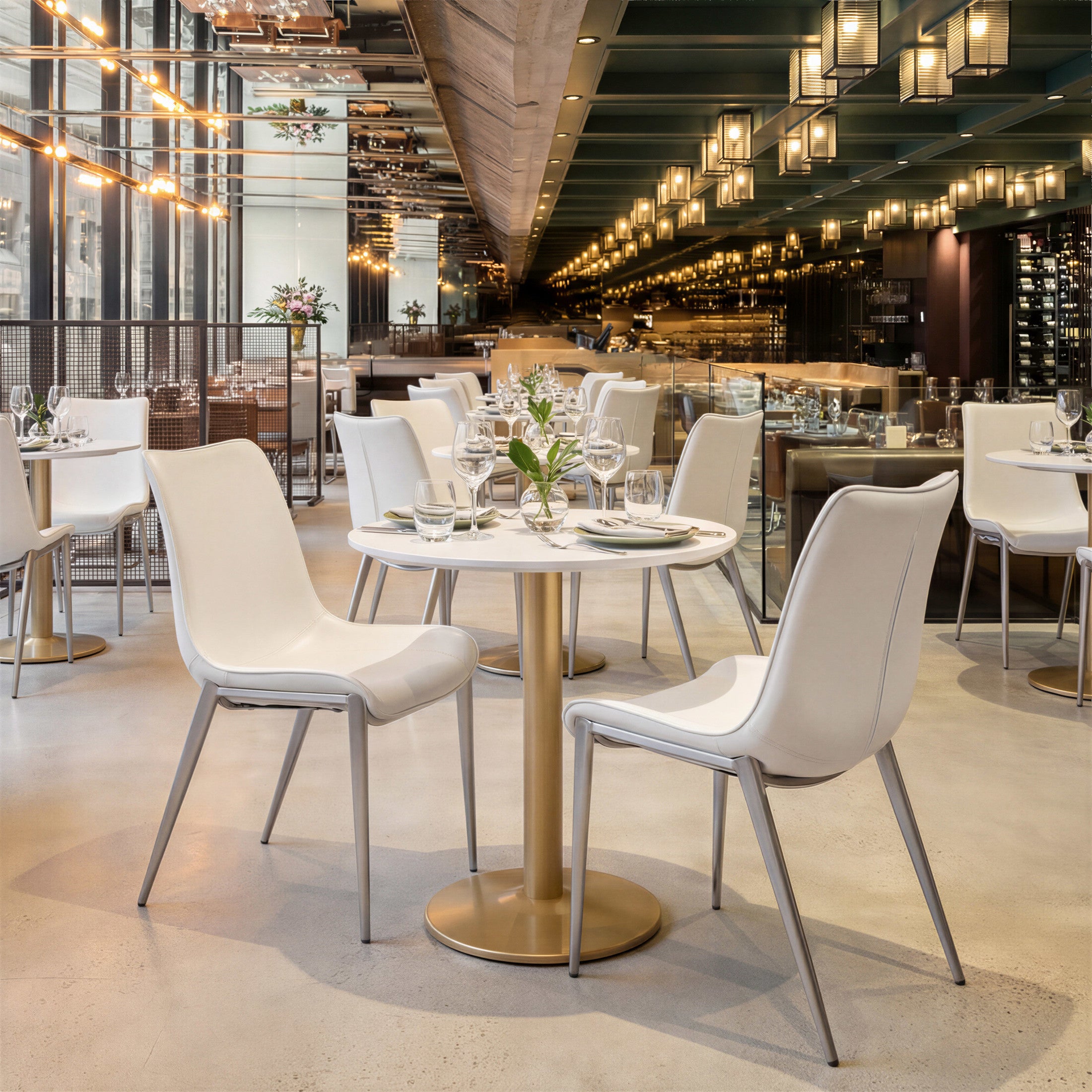 Alto Bistro Table White & Gold