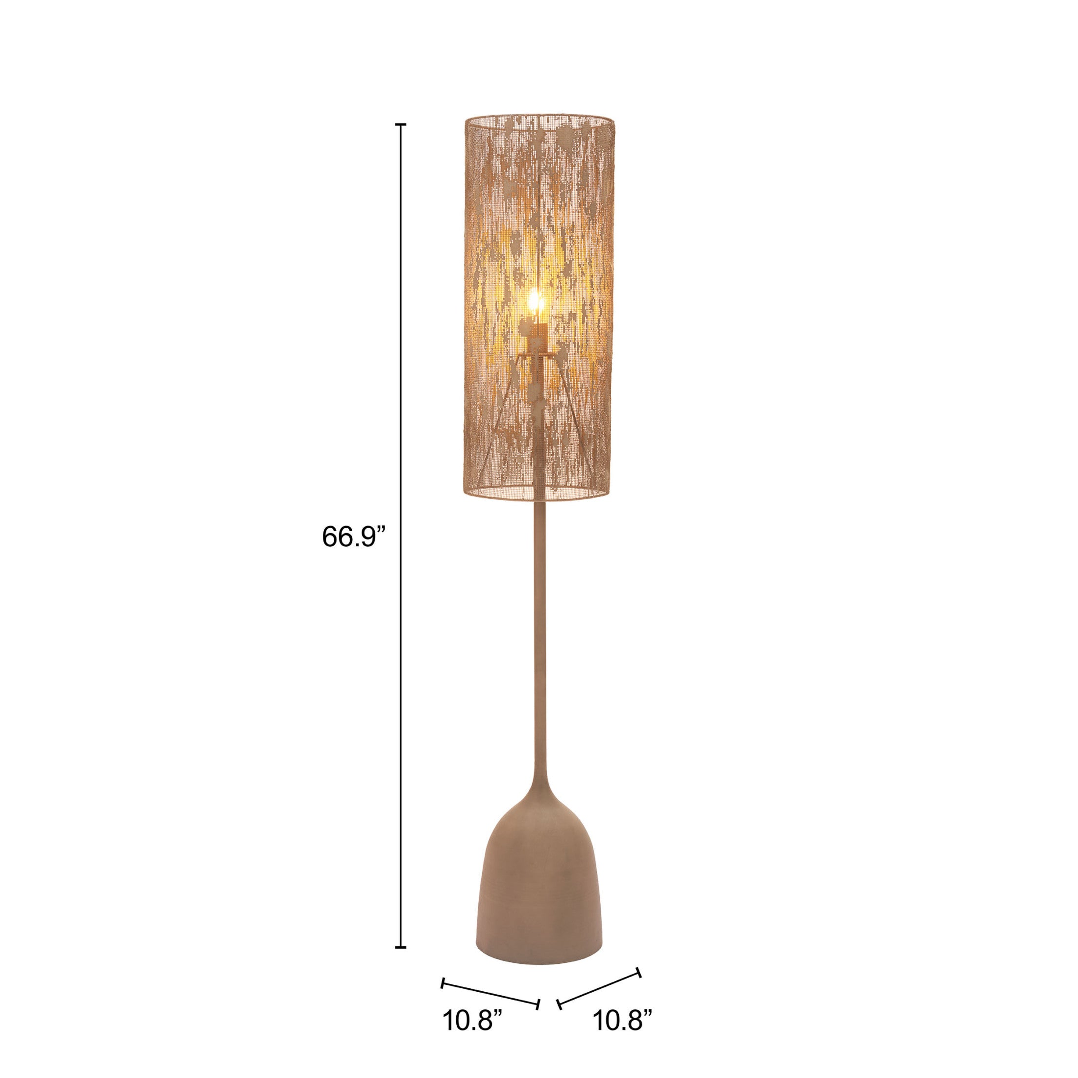 Buff Floor Lamp Taupe