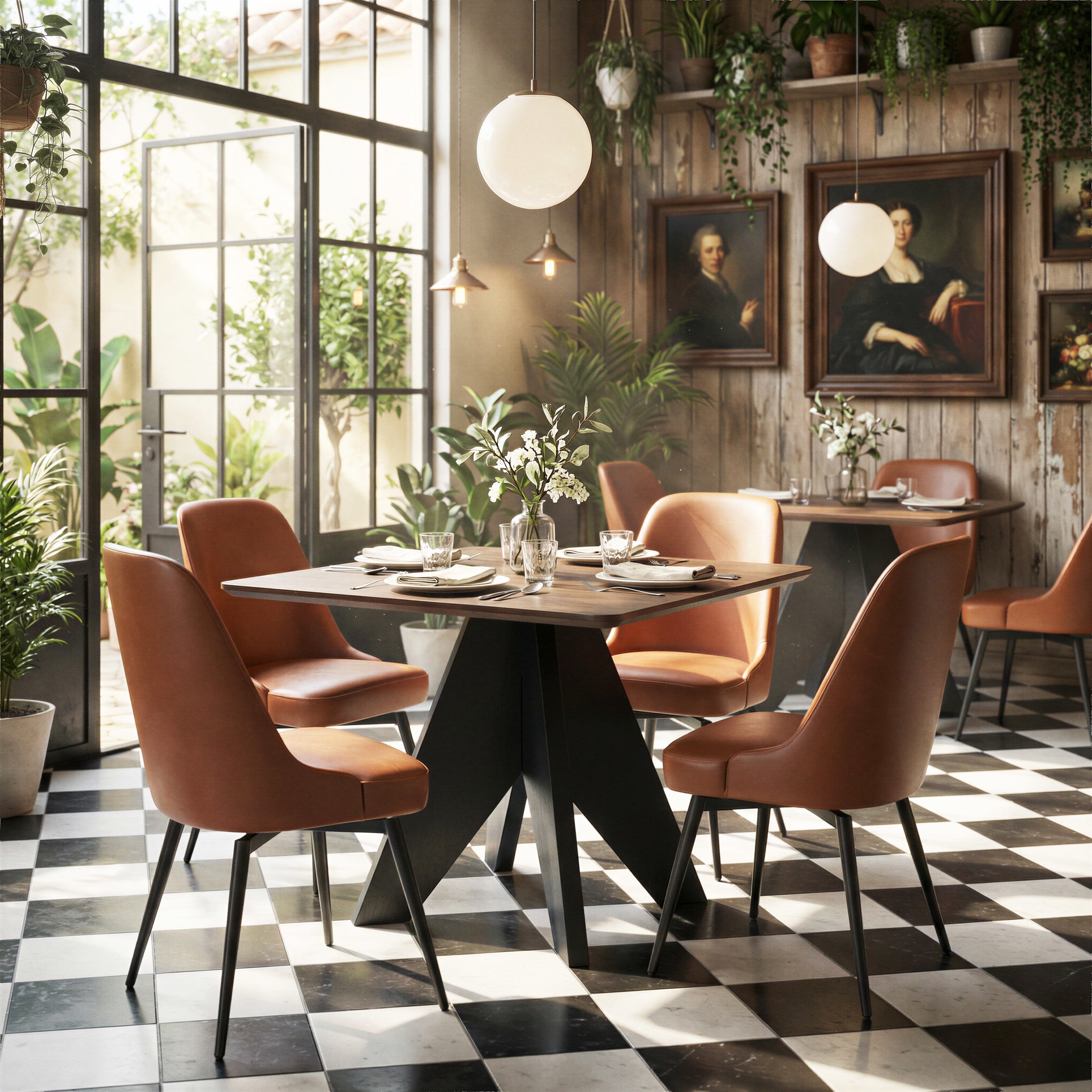 Lisse Square Dining Table Espresso