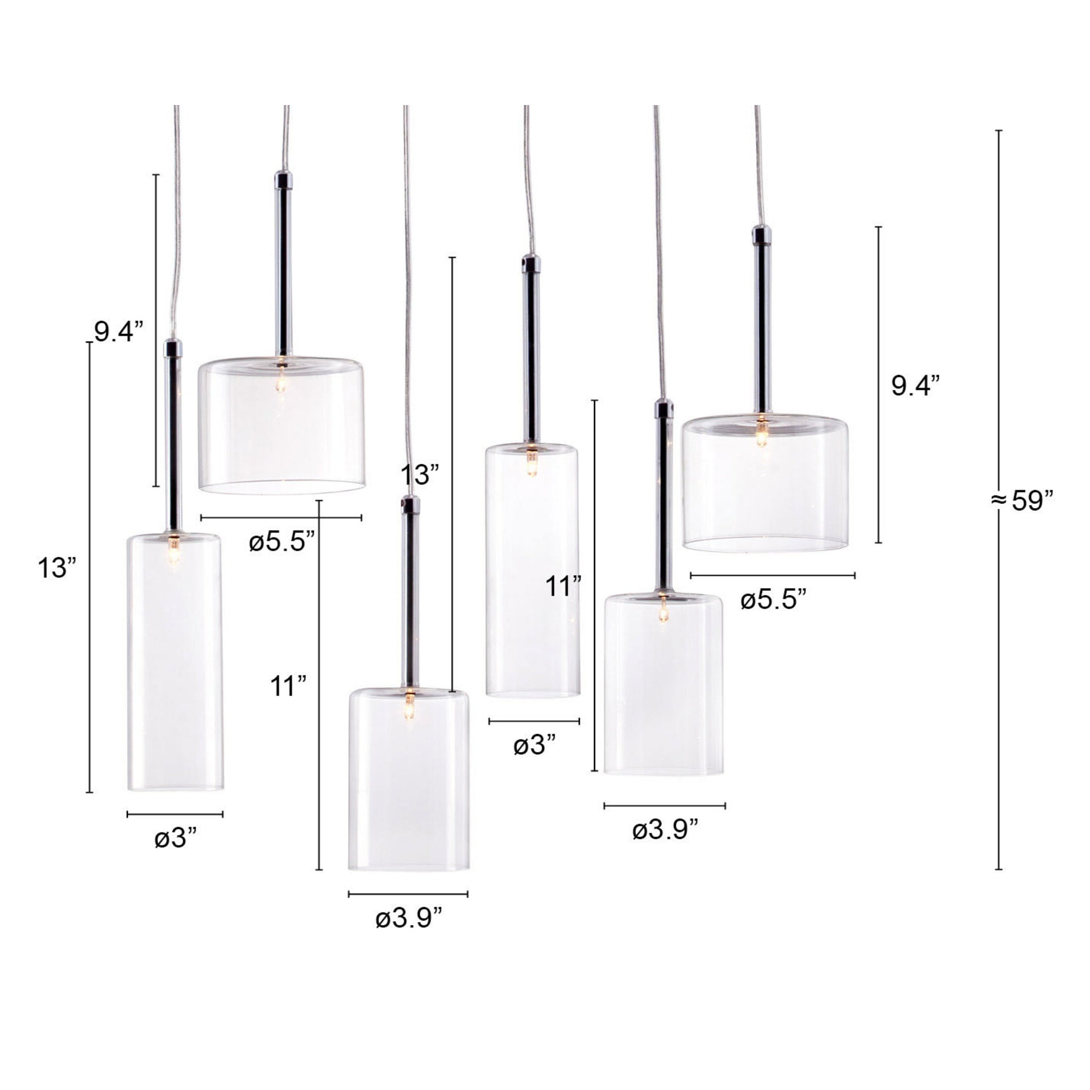 Hale Ceiling Lamp Clear