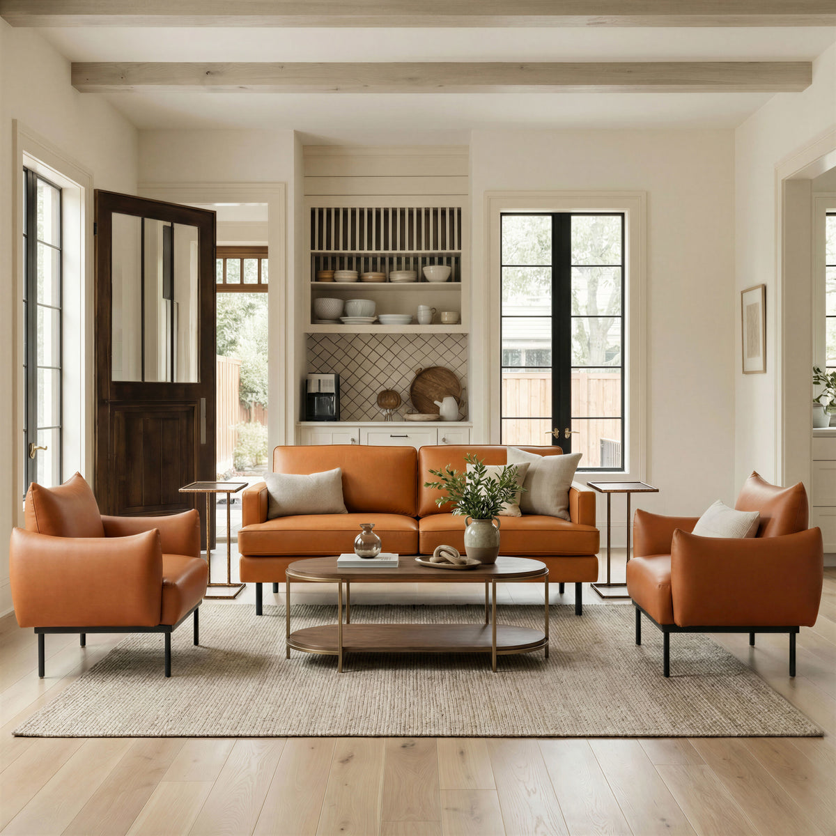 Sekil Accent Chair Brown