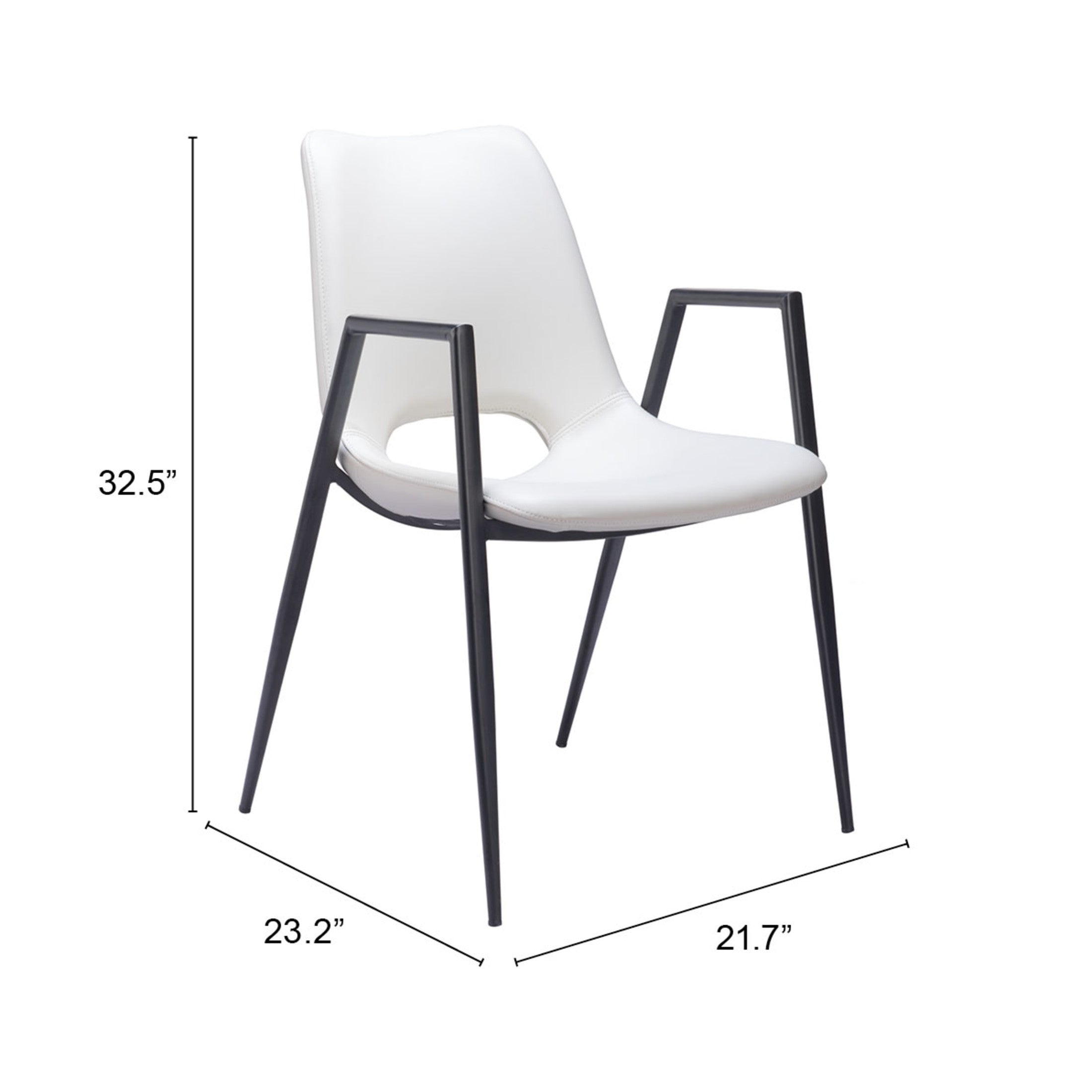 Desi Dining Chair (Set of 2) White