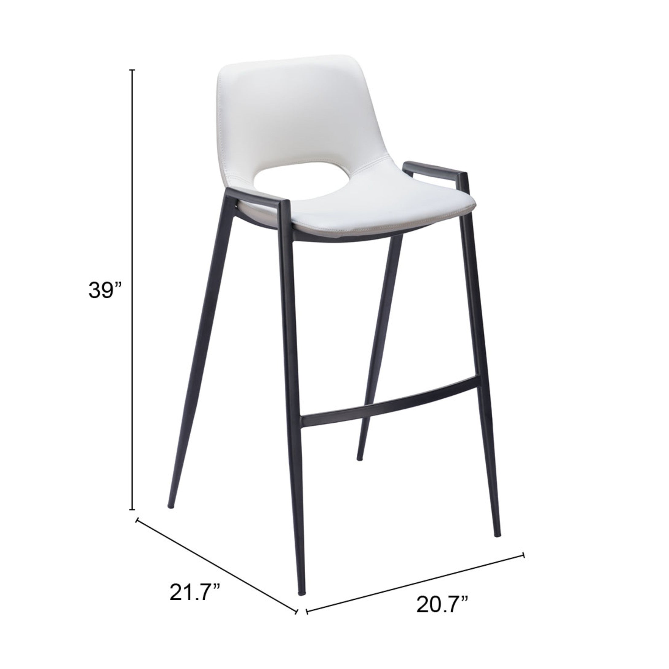 Desi Barstool (Set of 2) White