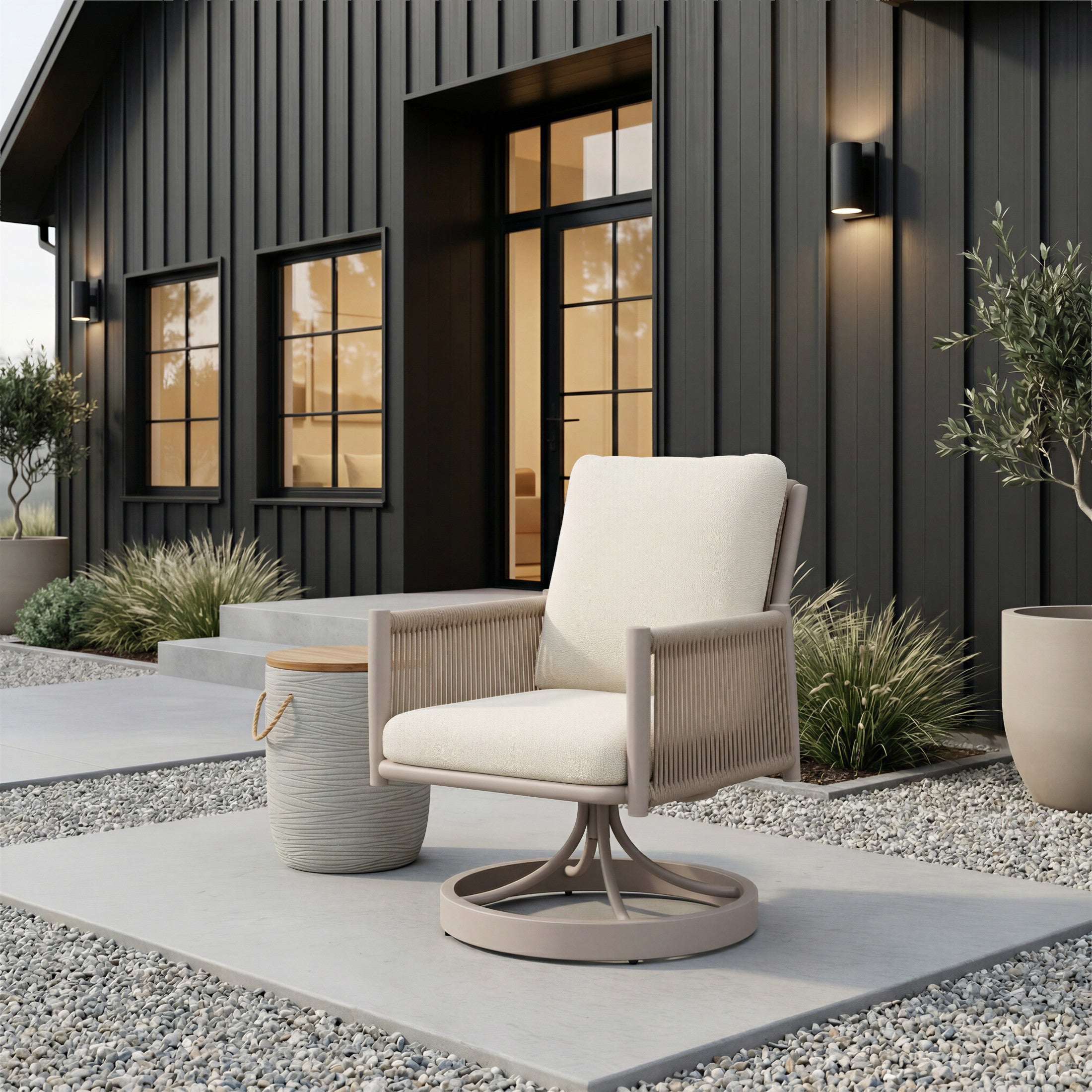 Biban Side Table Natural & Gray