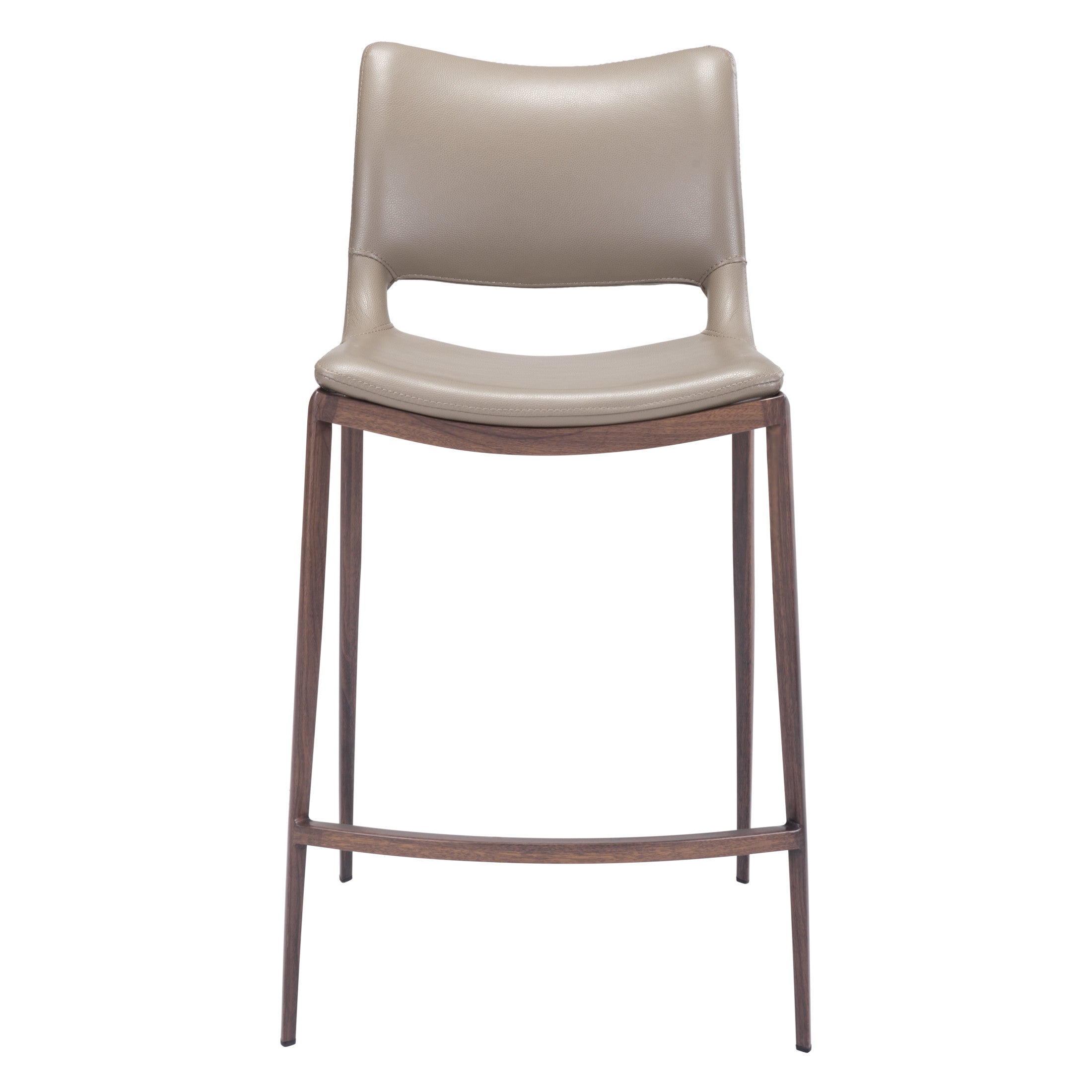 Ace Counter Stool (Set of 2) Brown & Walnut
