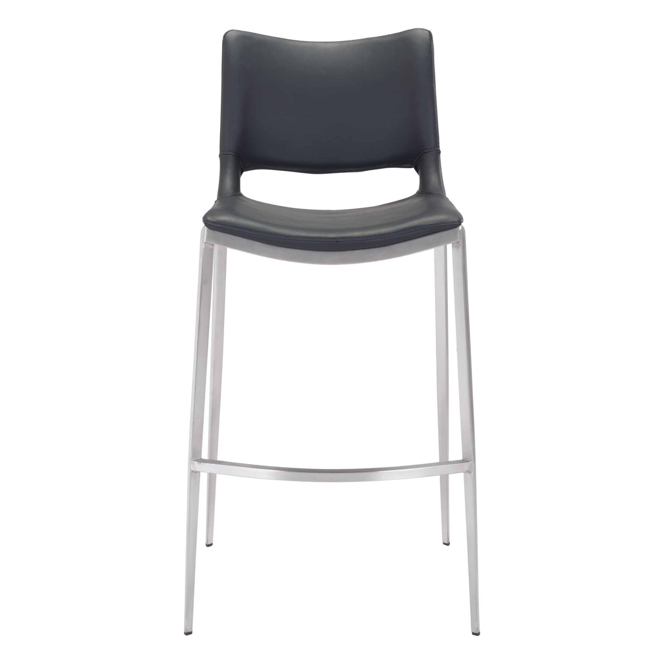 Ace Barstool (Set of 2) Black & Silver