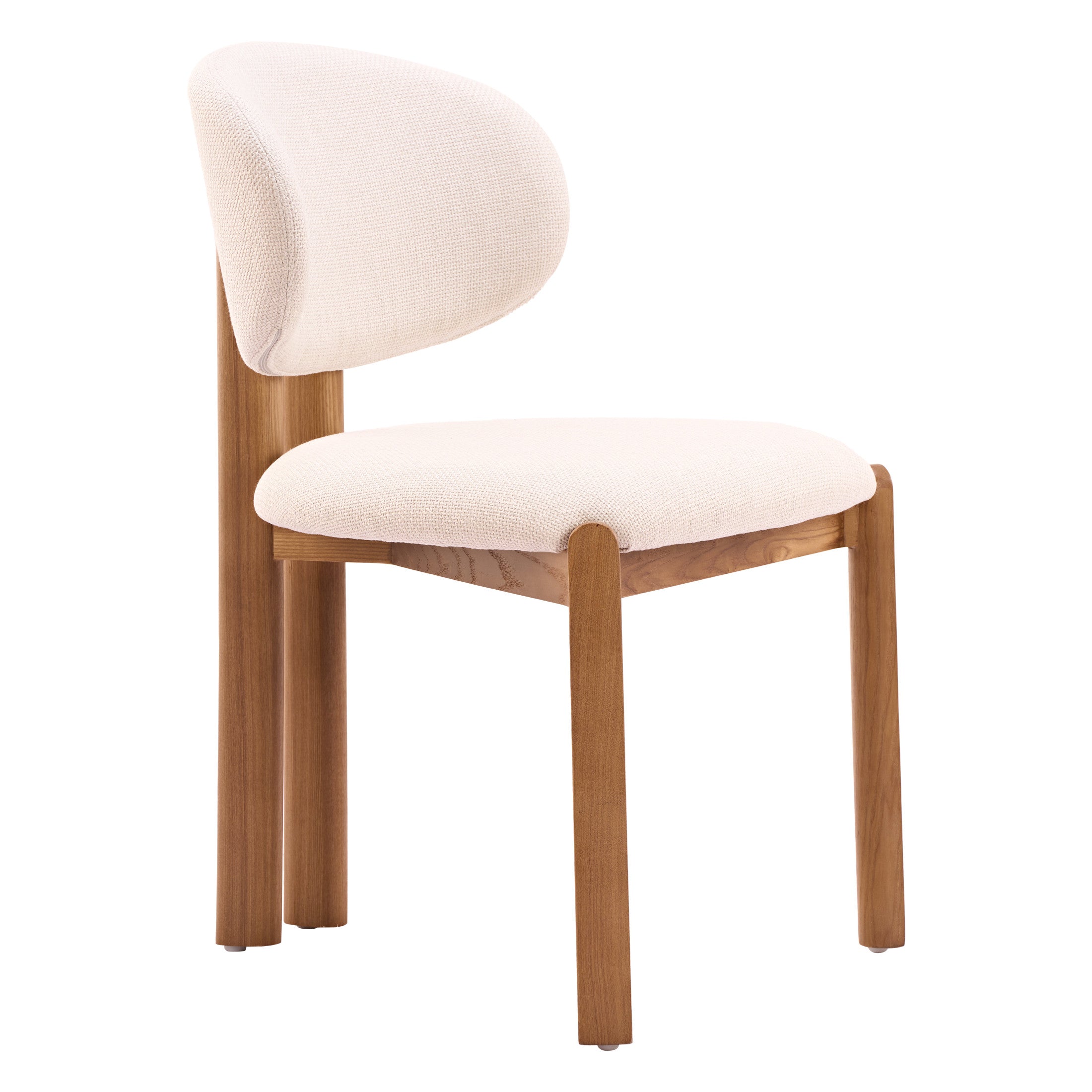 Rosetta Dining Chair (Set of 2) Beige & Walnut