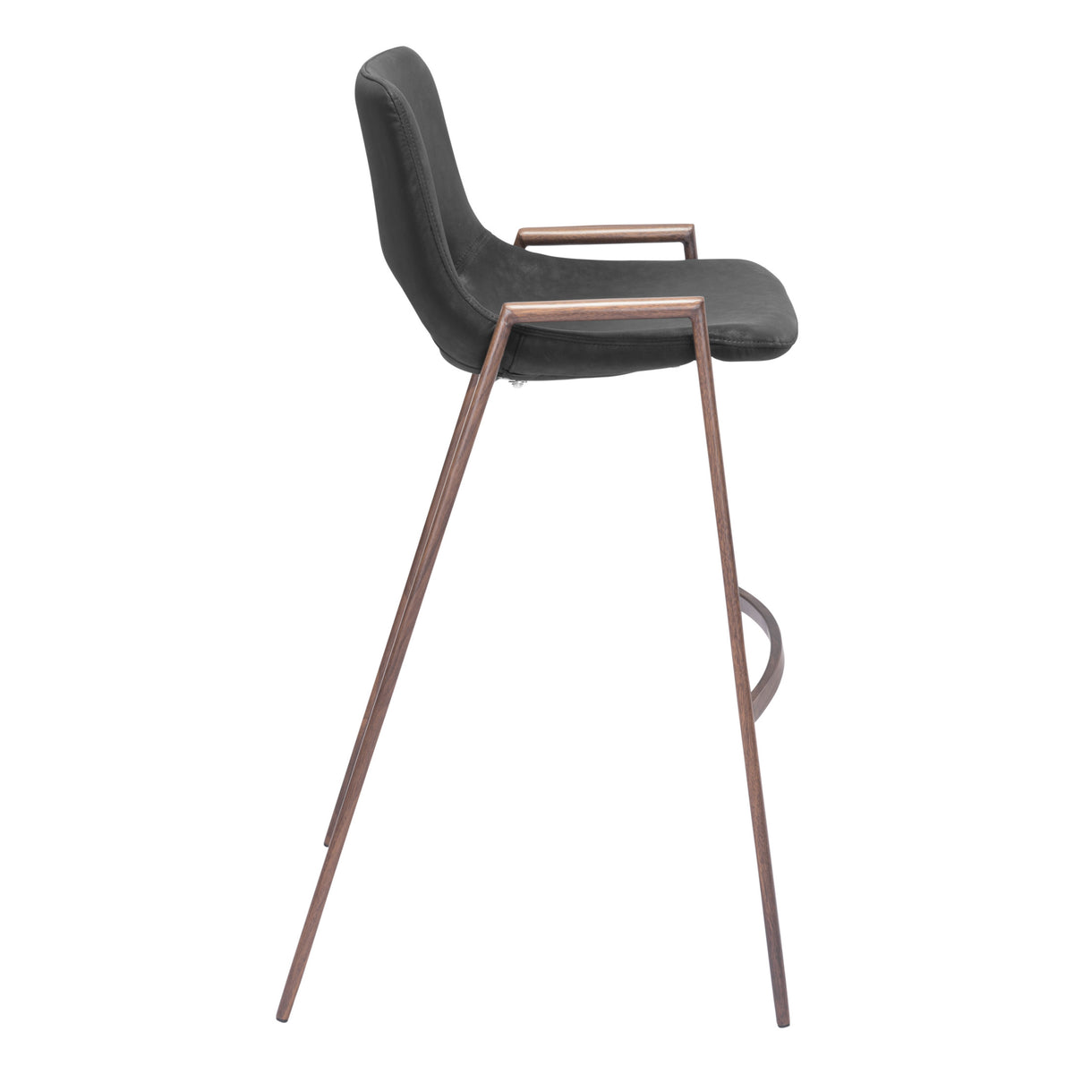 Desi Barstool (Set of 2) Black & Walnut