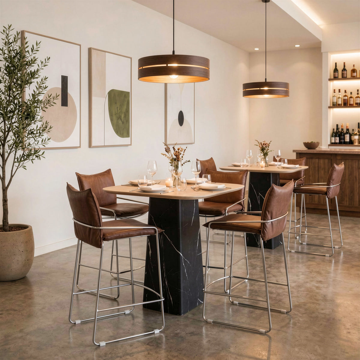 Pola Counter Stool Brown