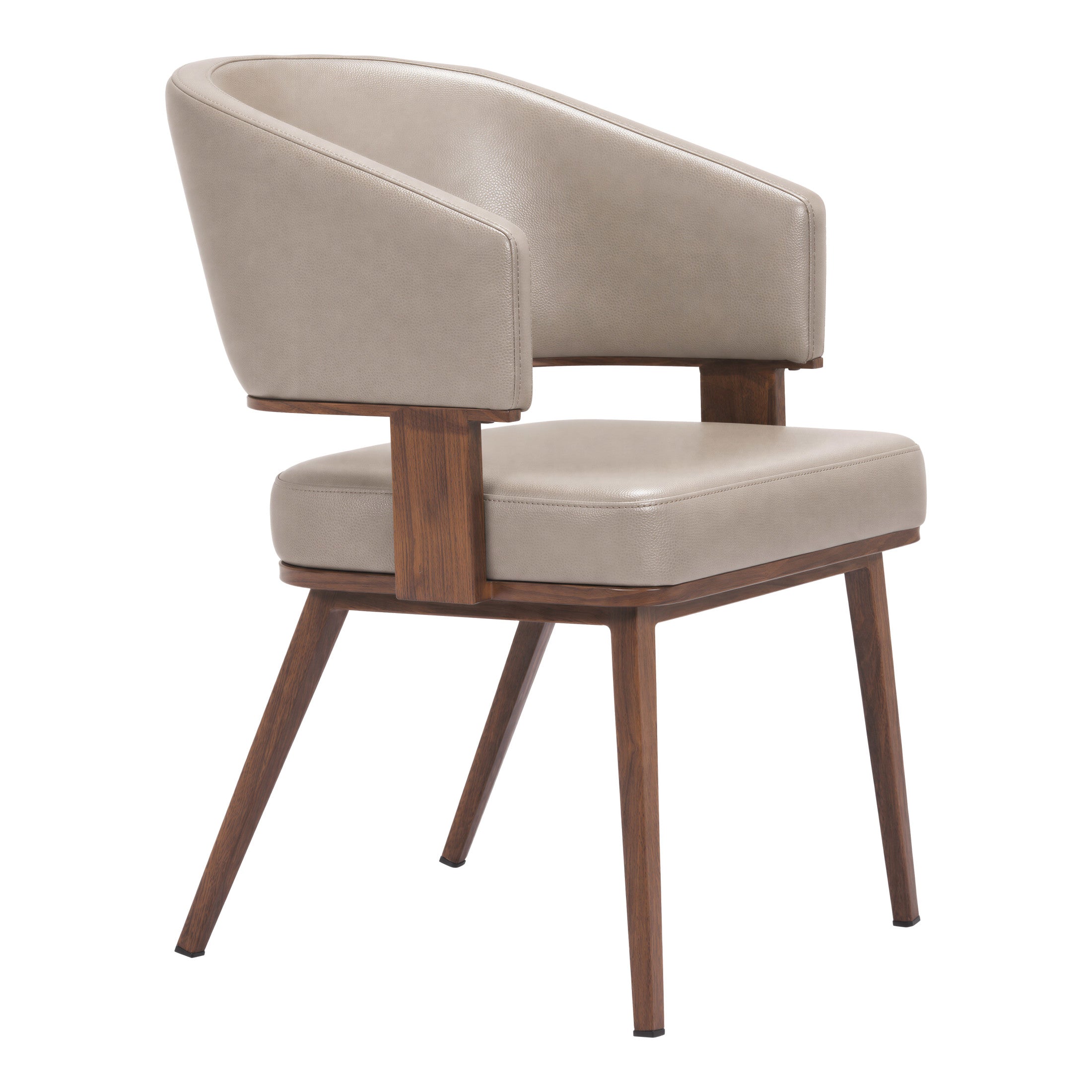 Poise Dining Chair Brown & Walnut