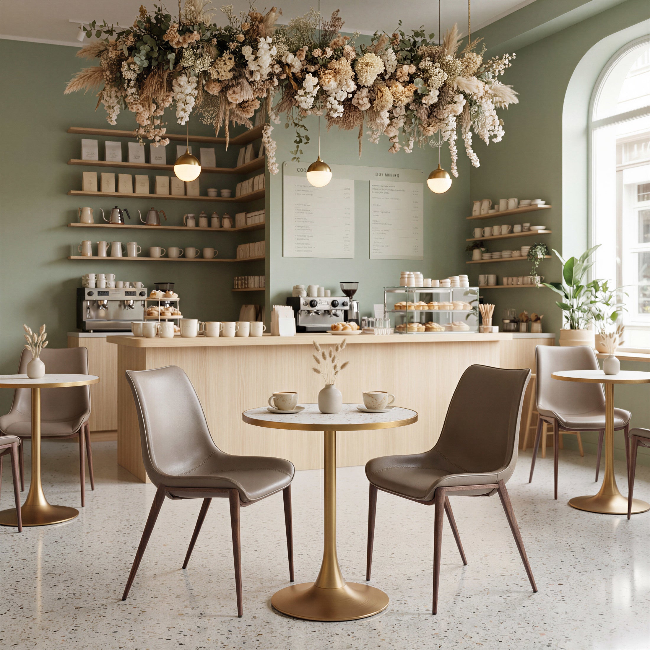 Bite Bistro Table Beige & Gold