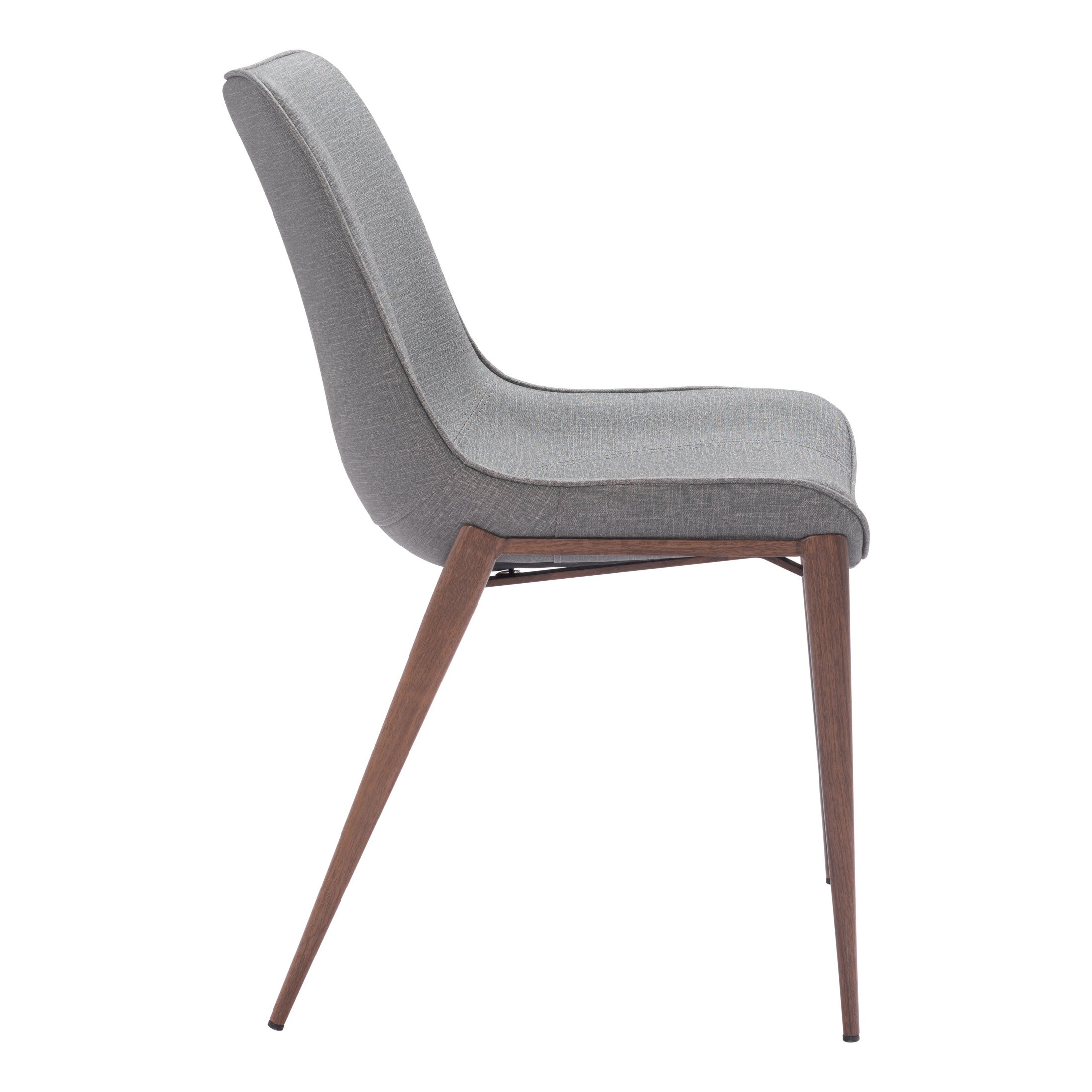 Magnus Dining Chair (Set of 2) Slate Gray & Walnut