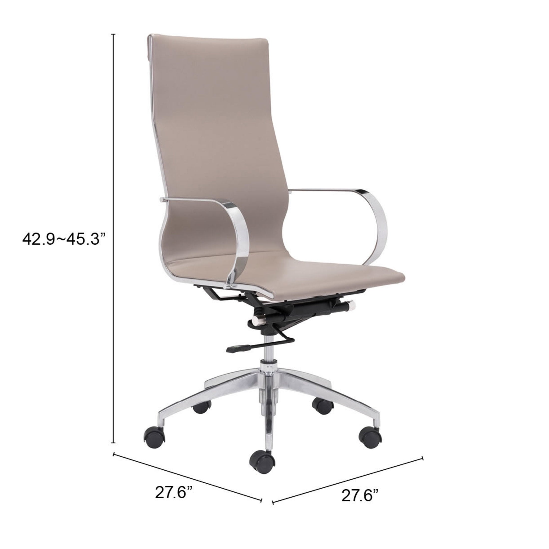 Glider High Back Office Chair Taupe