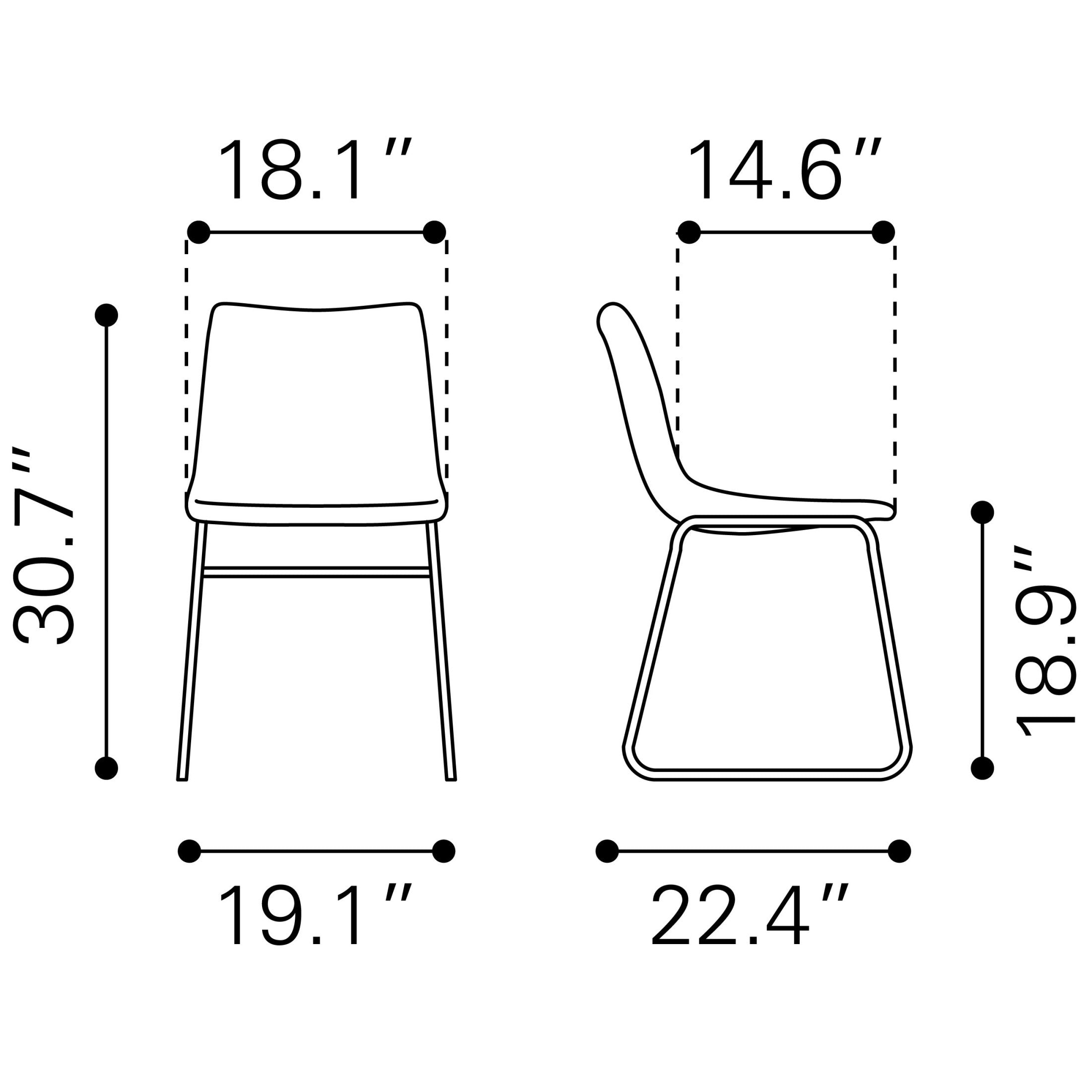 Smart Dining Chair (Set of 2) Charcoal