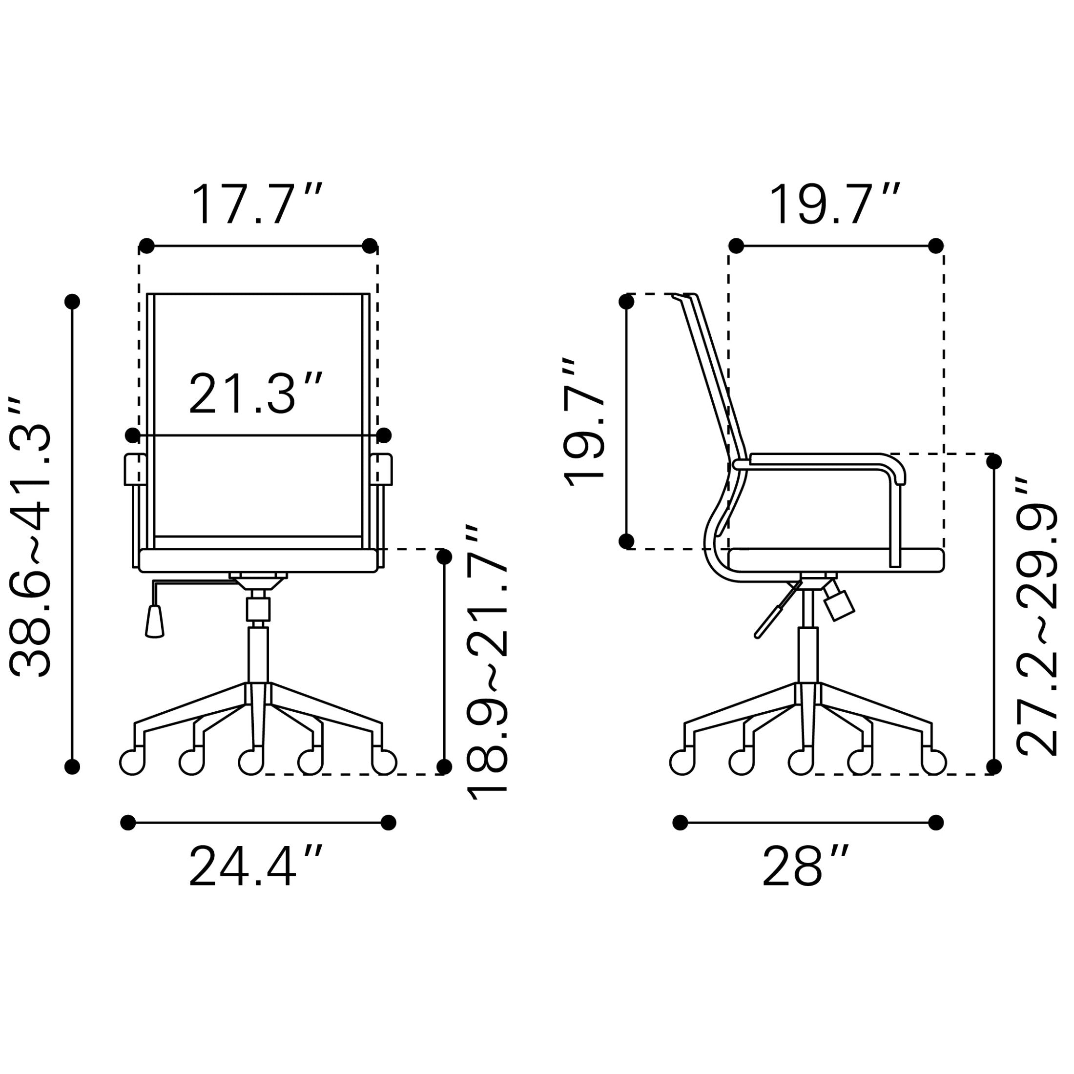 Auction Office Chair Espresso