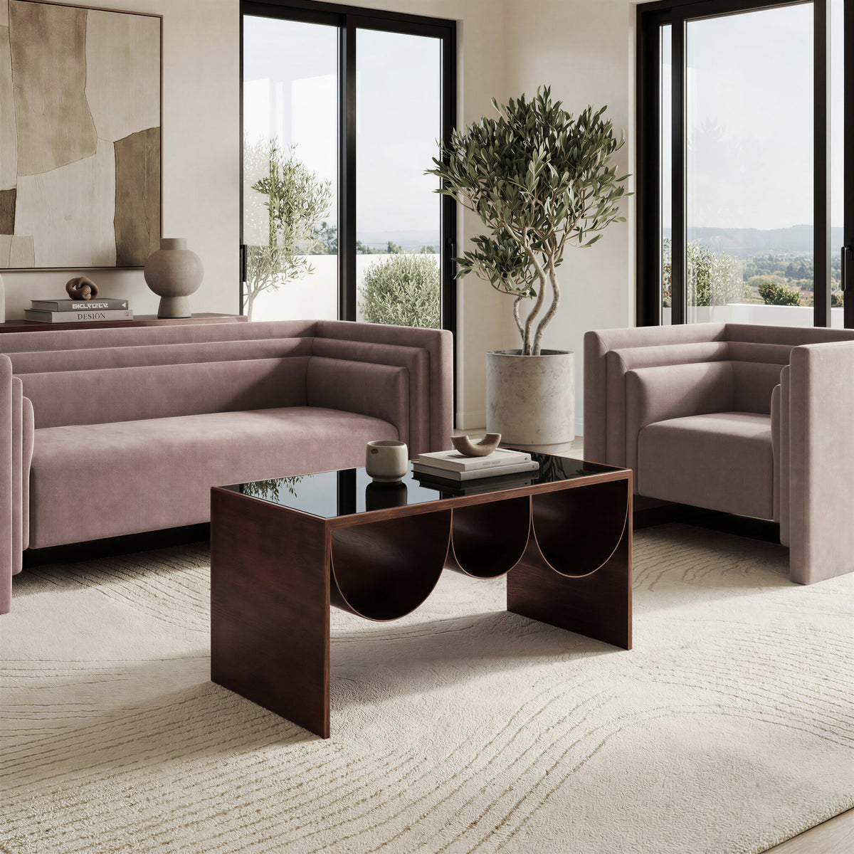 Aveiro Coffee Table Copper & Black