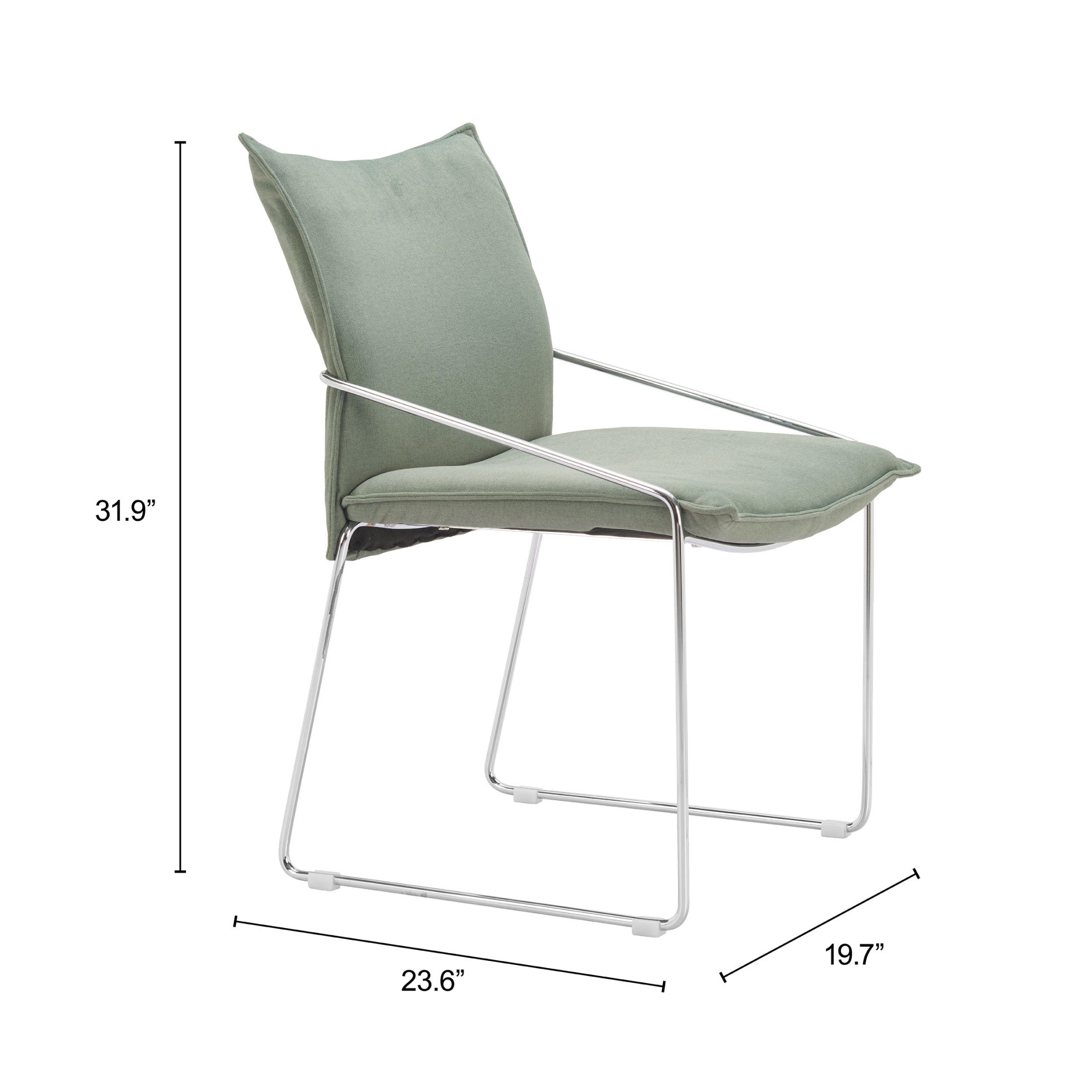 Pola Dining Chair (Set of 2) Green
