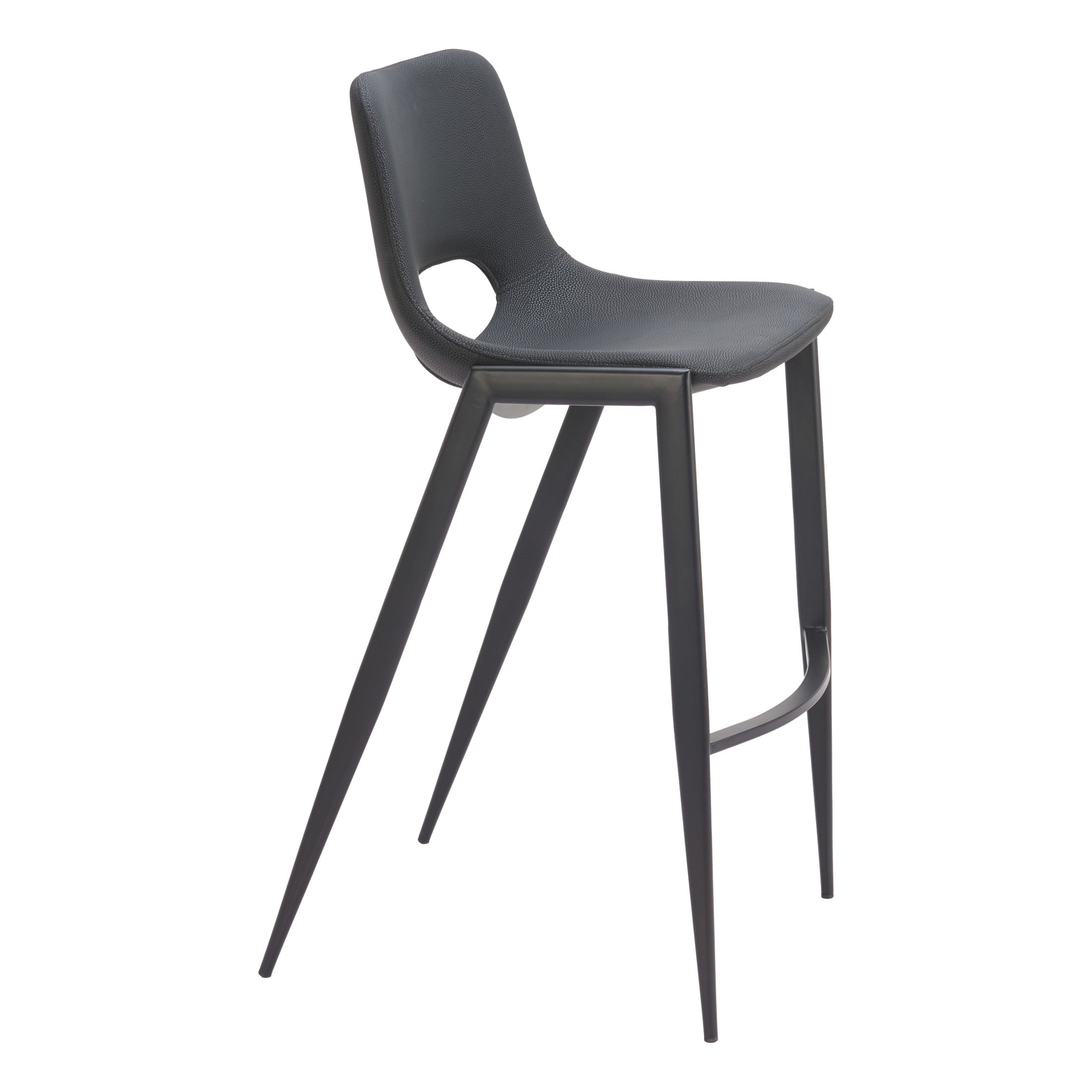Desi Armless Barstool (Set of 2) Black