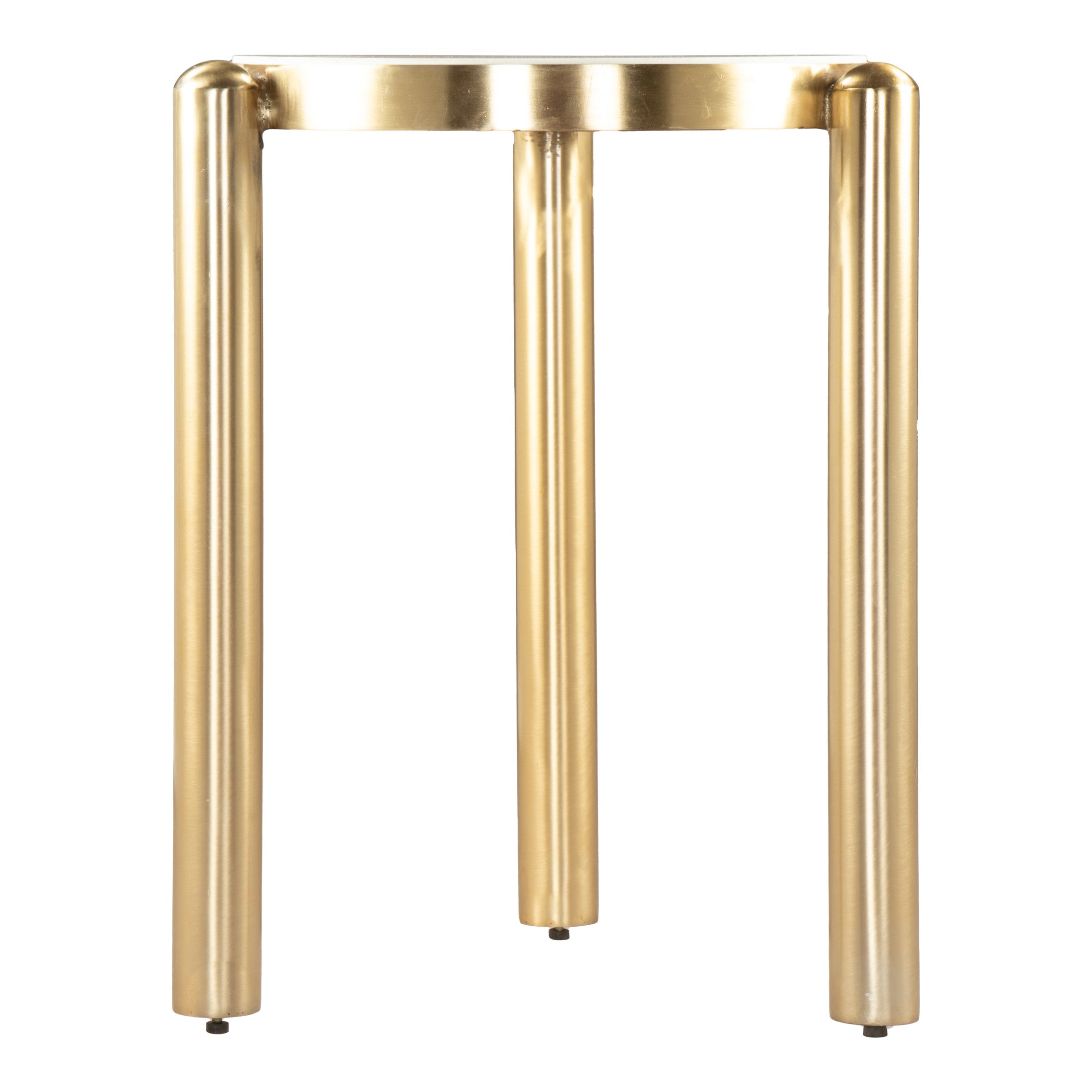 Noan Side Table White & Gold