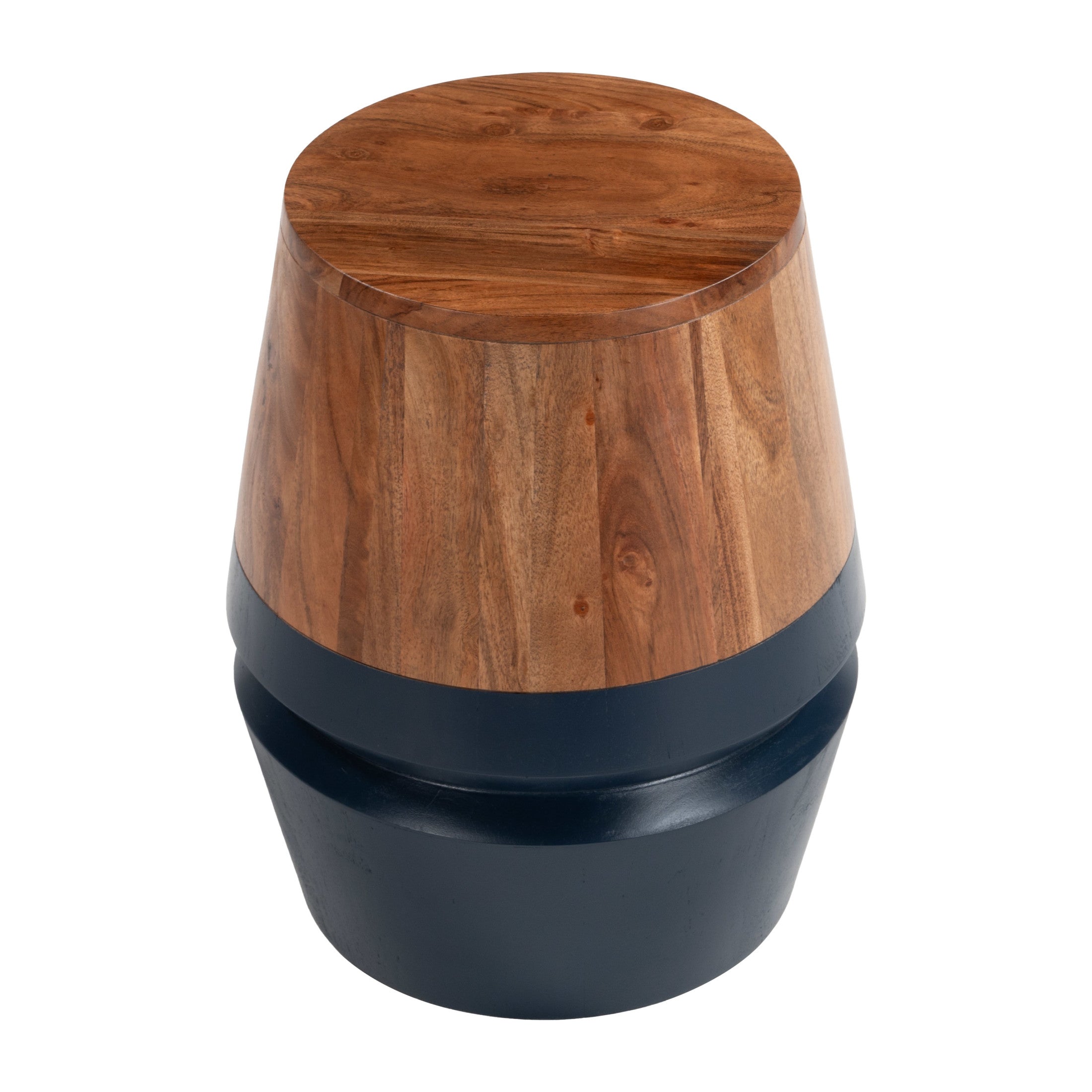 Tornos Side Table Walnut & Deep Blue