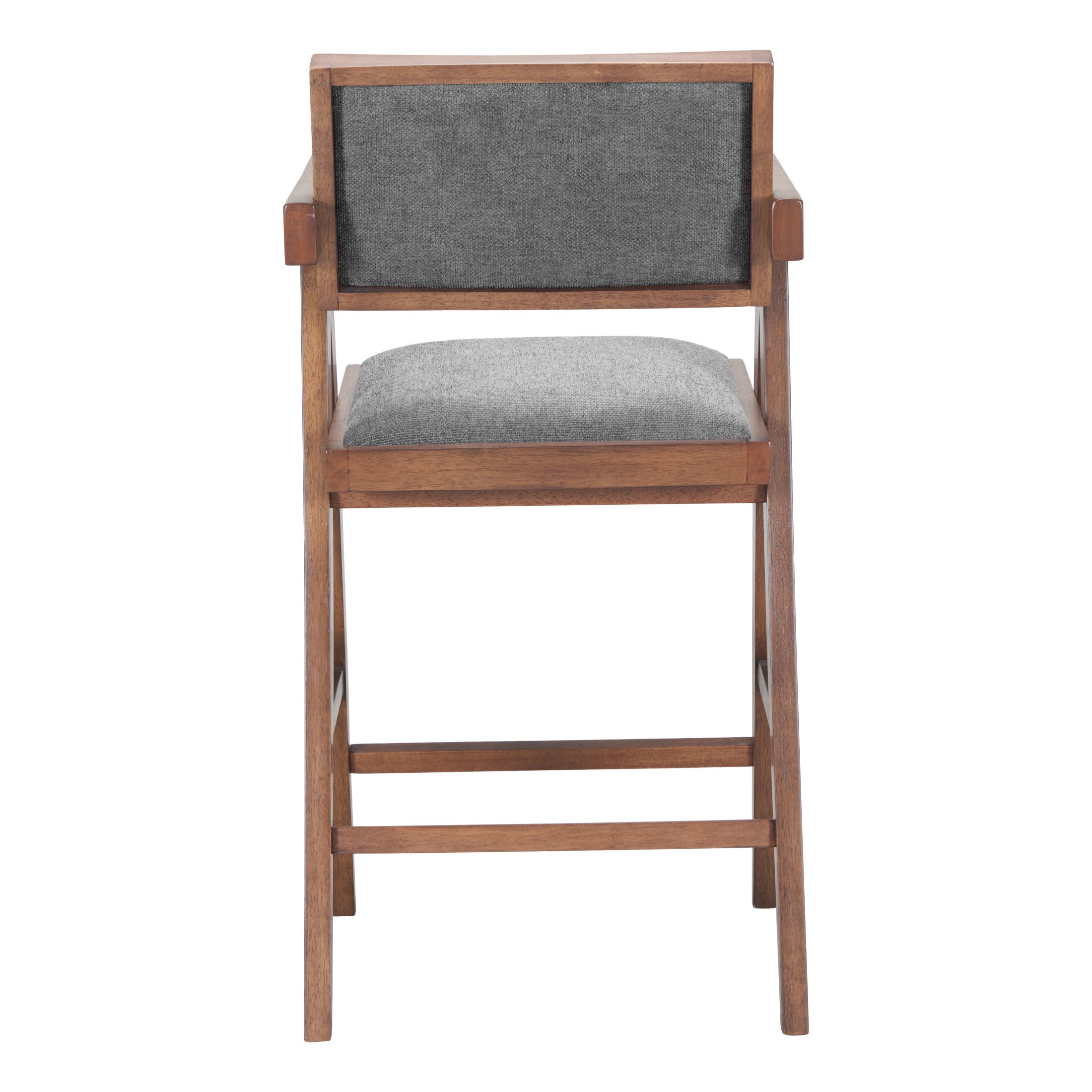 Delhi Counter Stool (Set of 2) Gray & Walnut