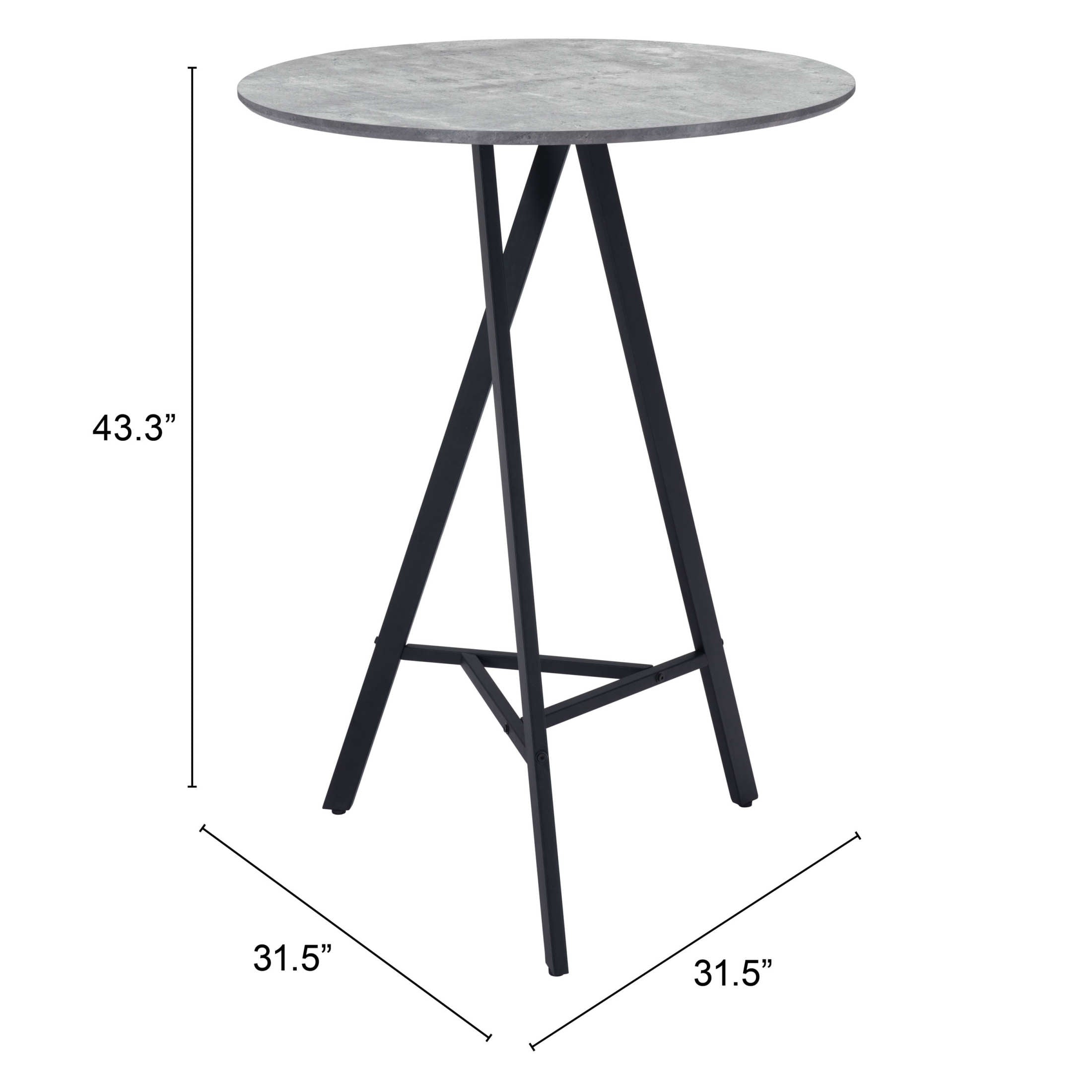 Metz Bar Table Gray