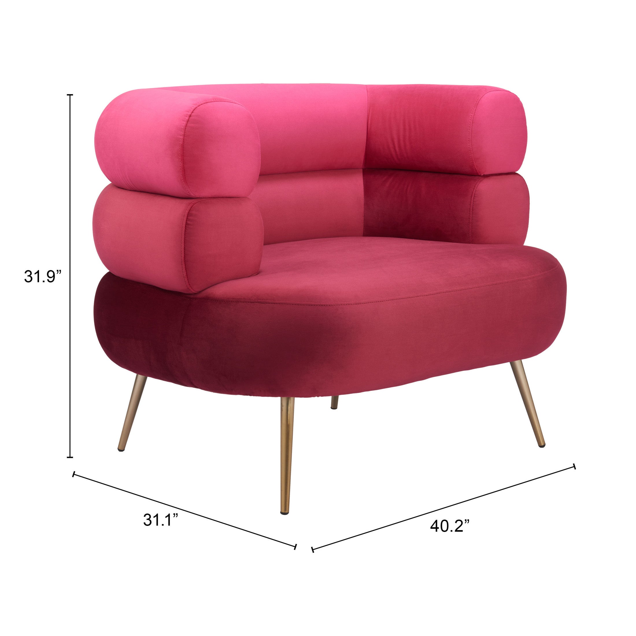 Arish Accent Chair Red
