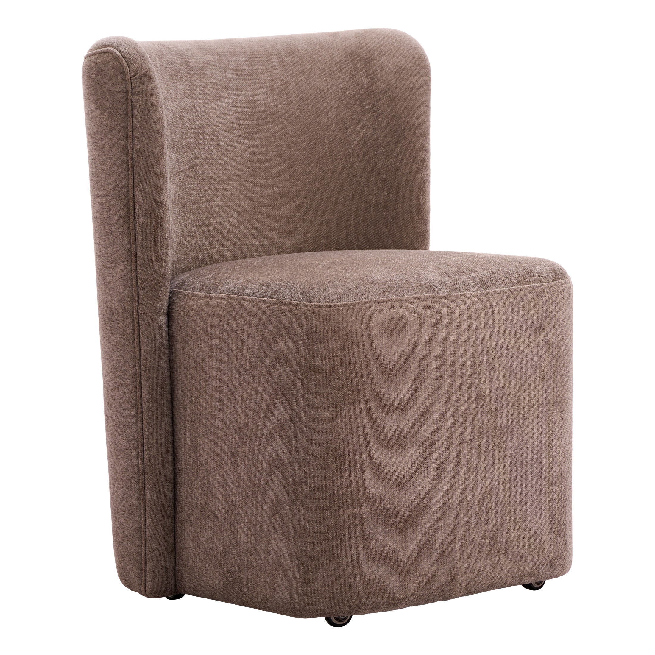 Bambun Dining Chair with Wheels Taupe