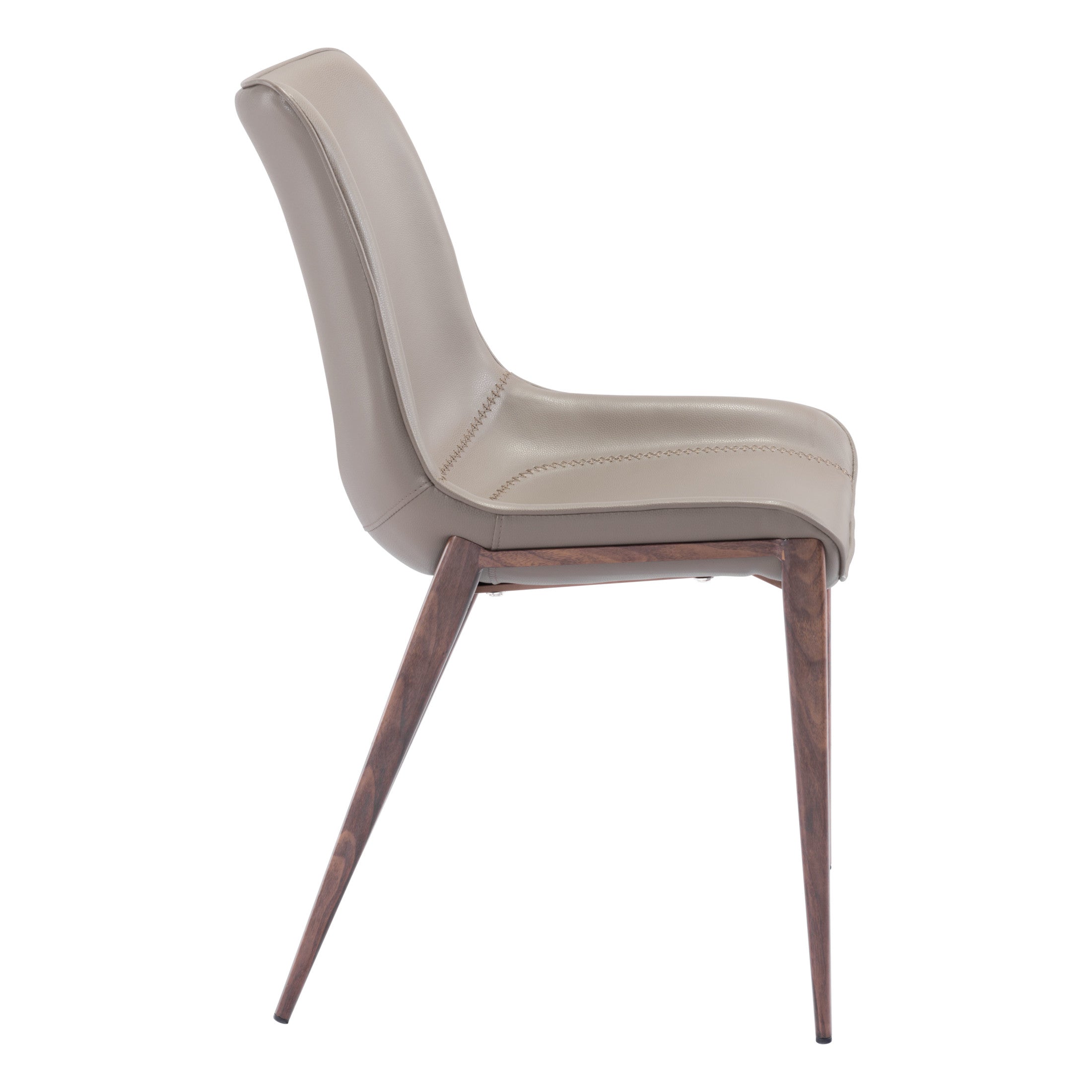 Magnus Dining Chair (Set of 2) Brown & Walnut
