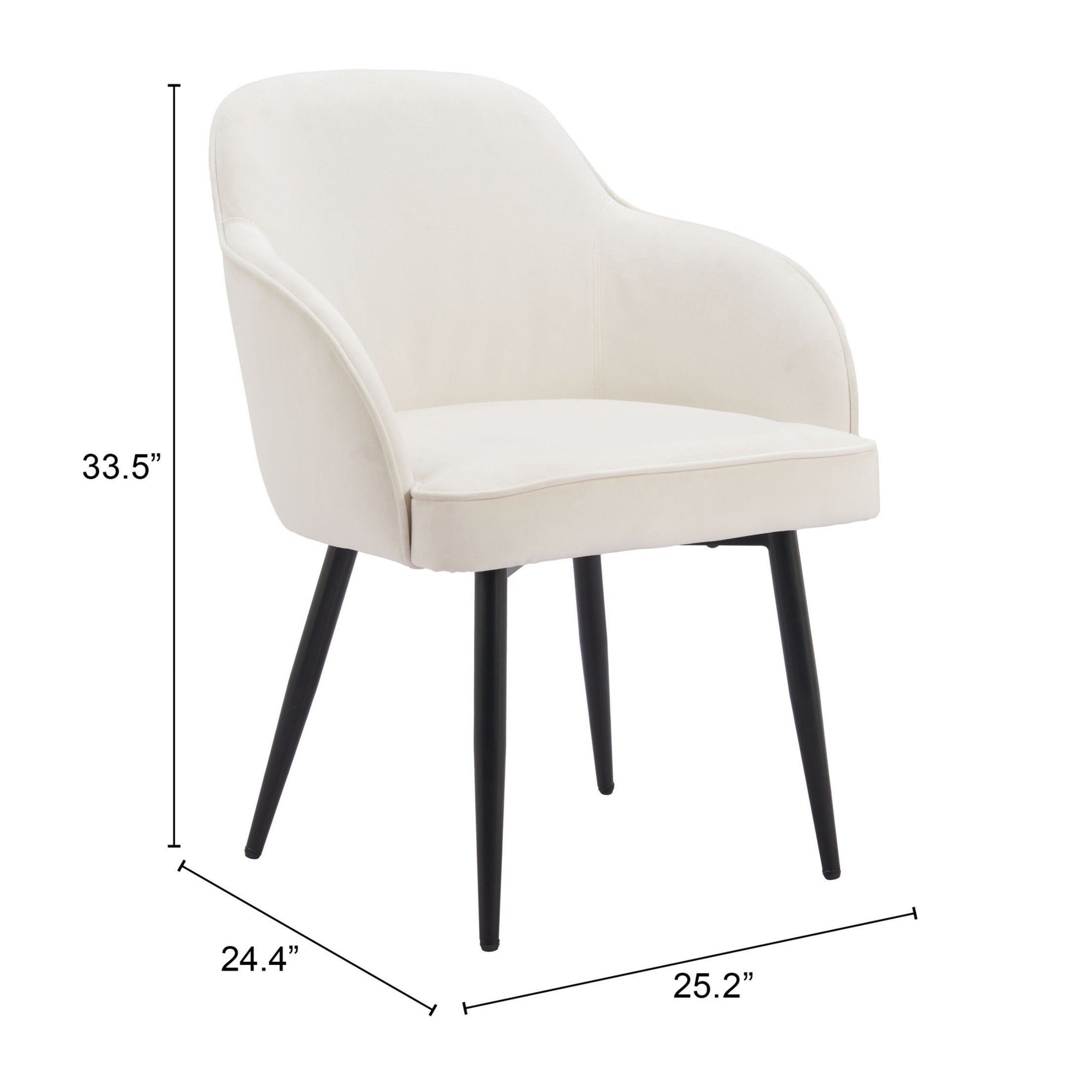 Jolie Dining Chair (Set of 2) Ivory