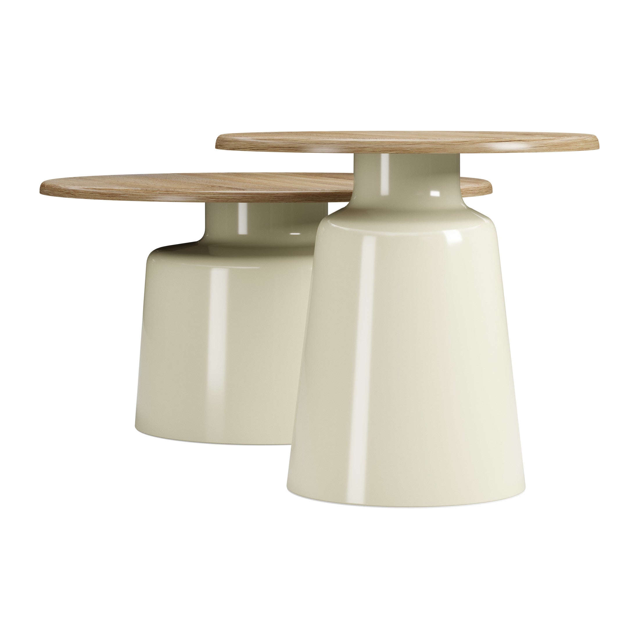 Lireen Coffee Table Set (2-Piece) Natural & Ivory