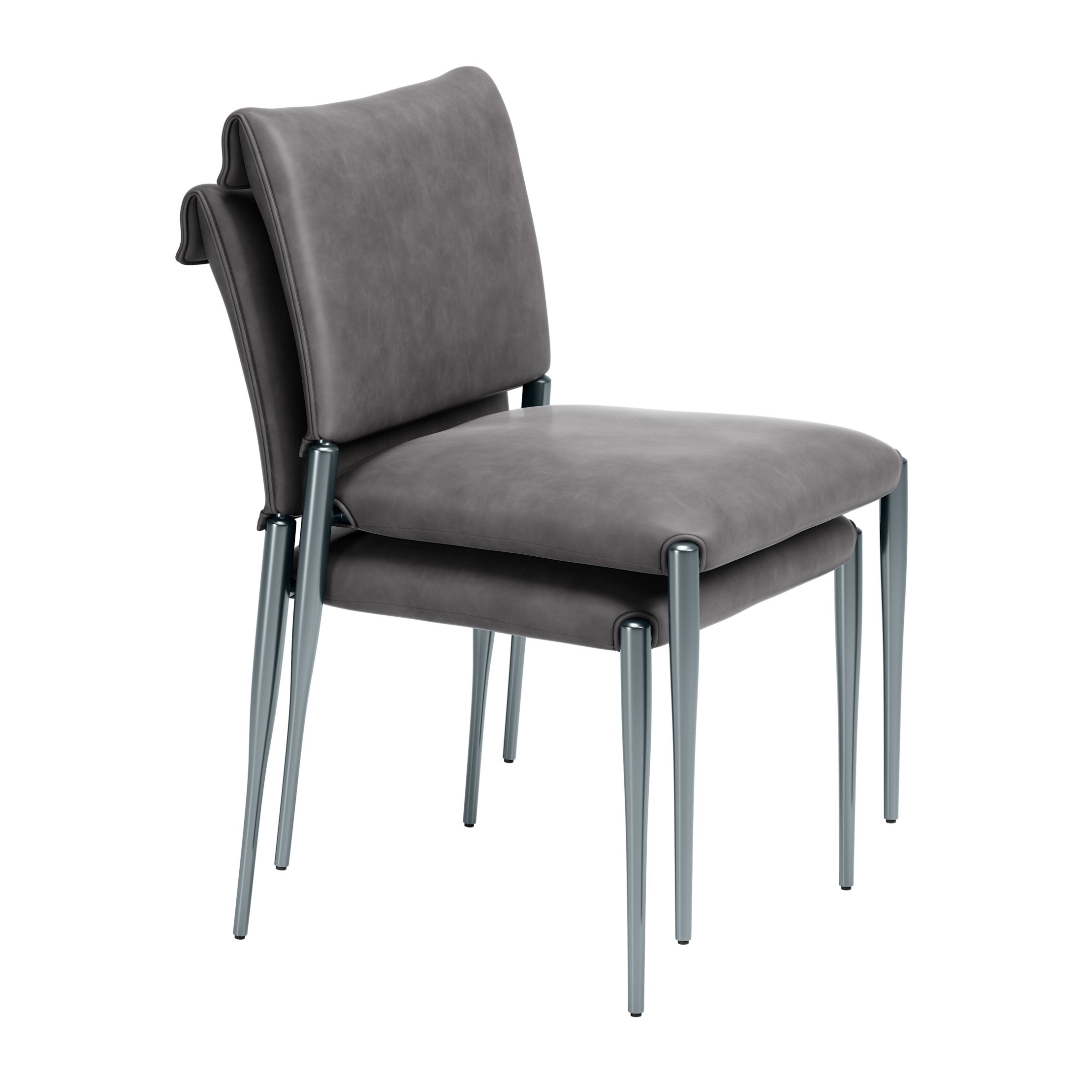 Freesia Dining Chair (Set of 2) Charcoal Gray