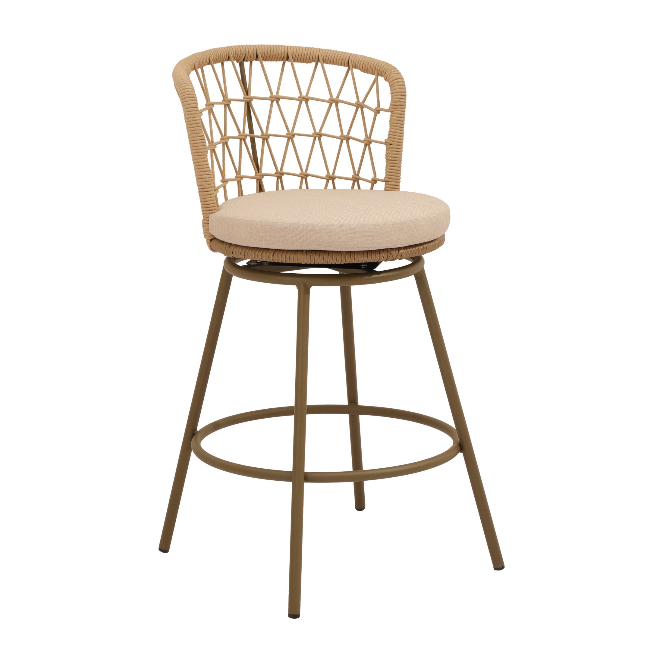 Islamorada Swivel Barstool Brown