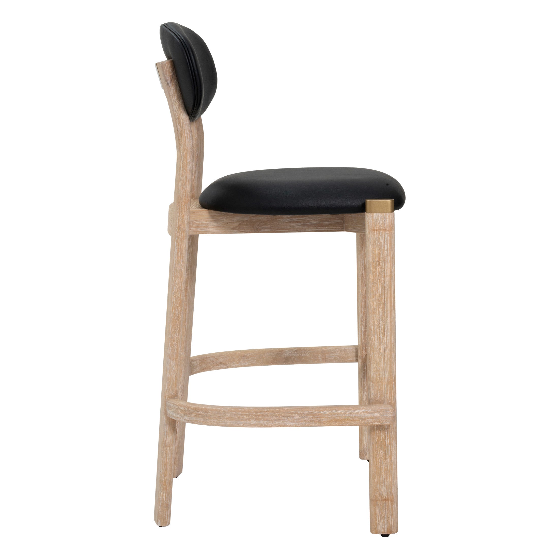 Rilou Barstool (Set of 2) Black & Natural
