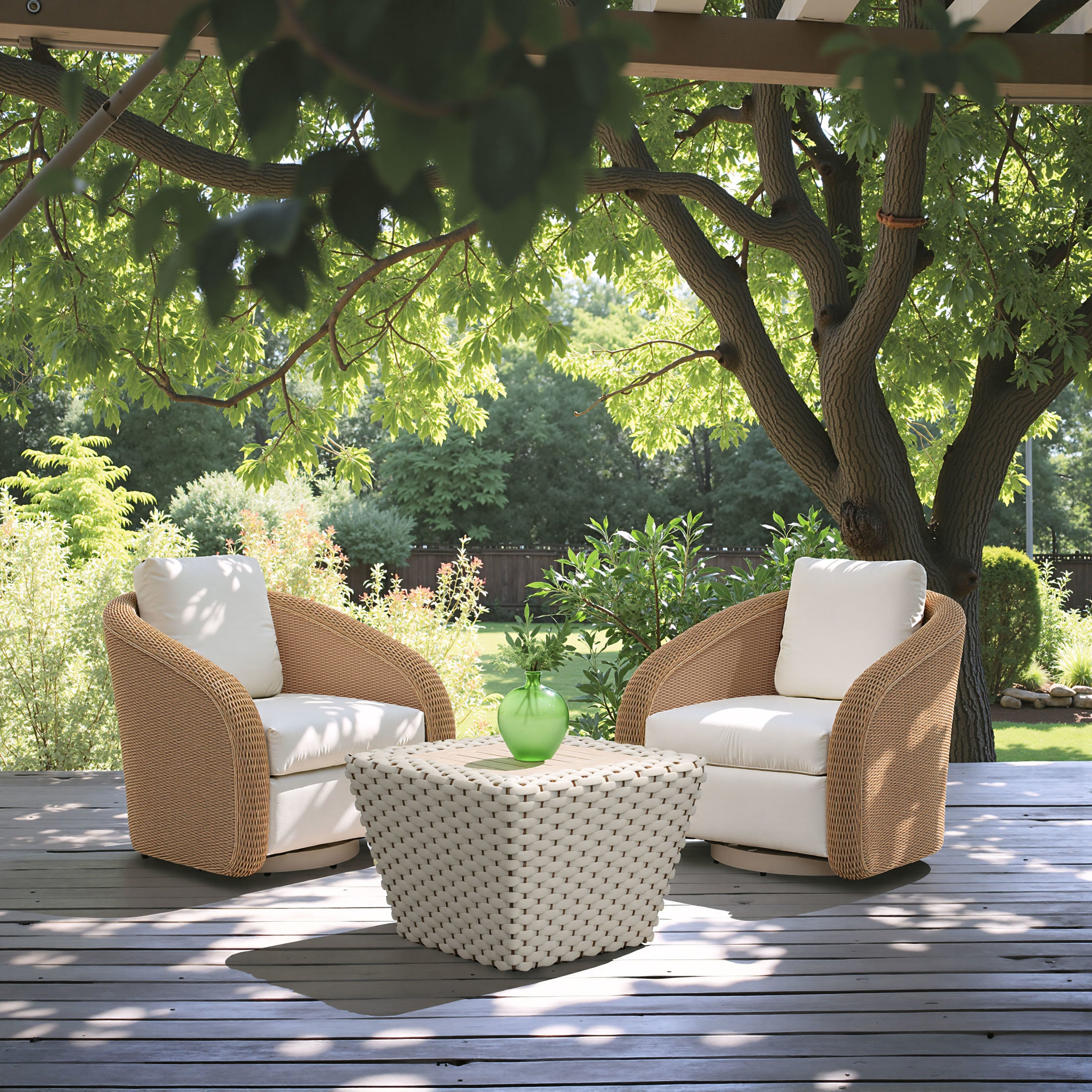 Solara Swivel Chair Ivory