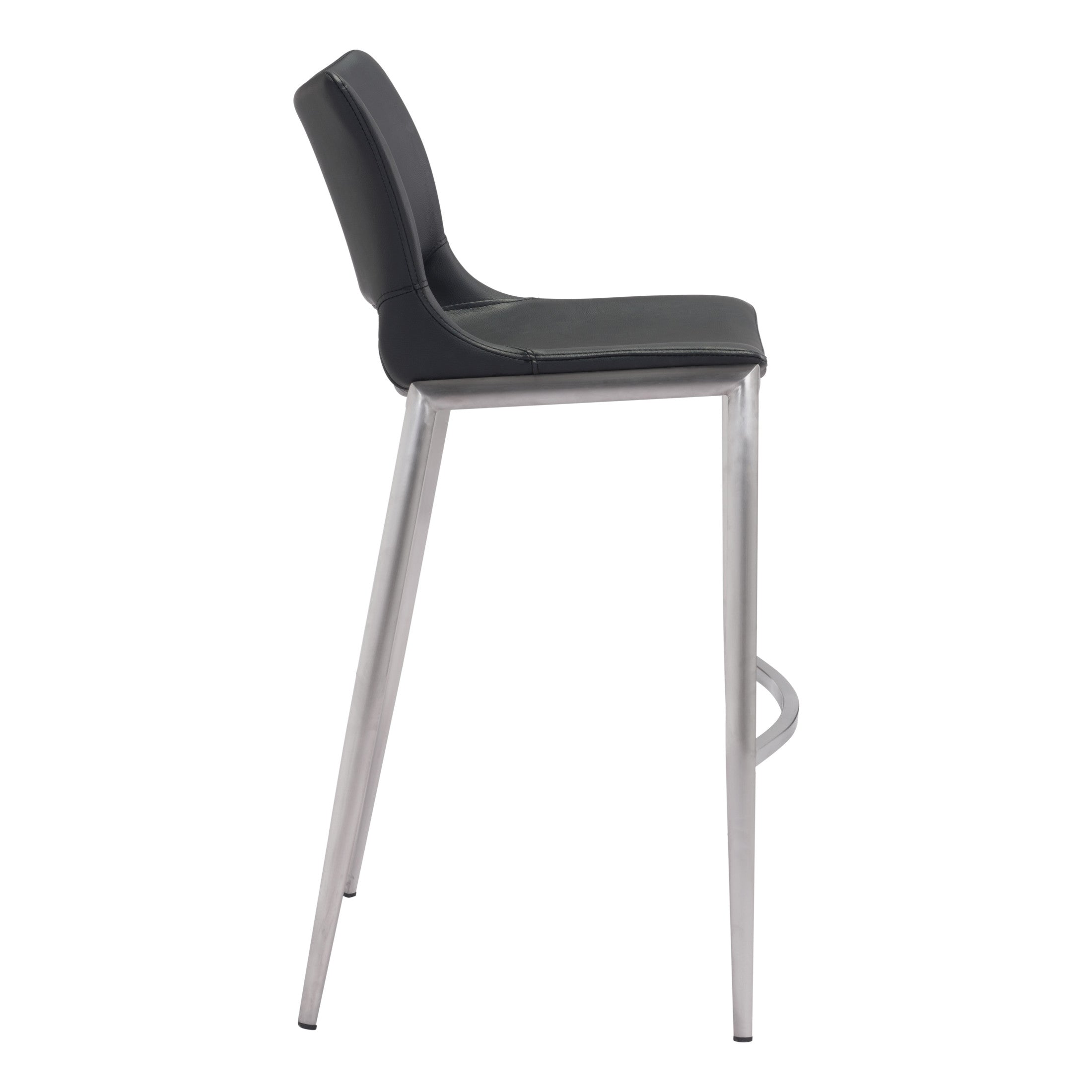Ace Barstool (Set of 2) Black & Silver