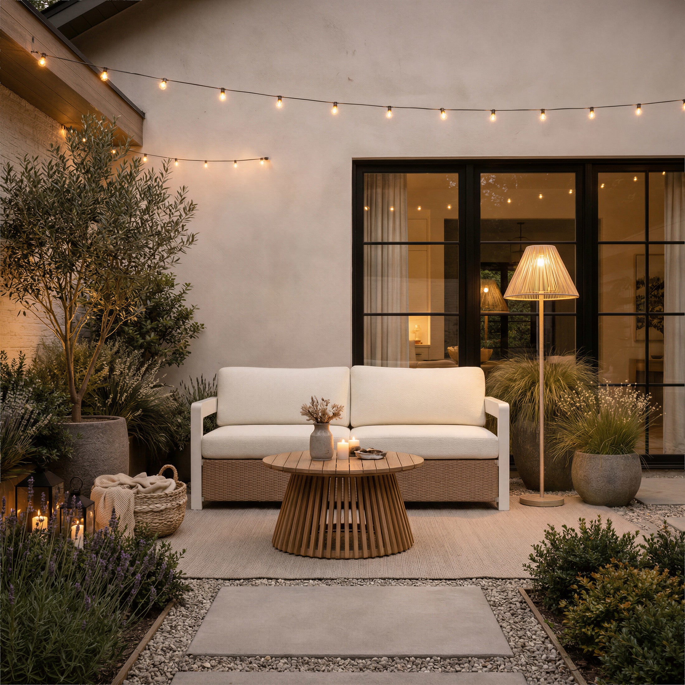 Lumika Solar Floor Lamp Beige
