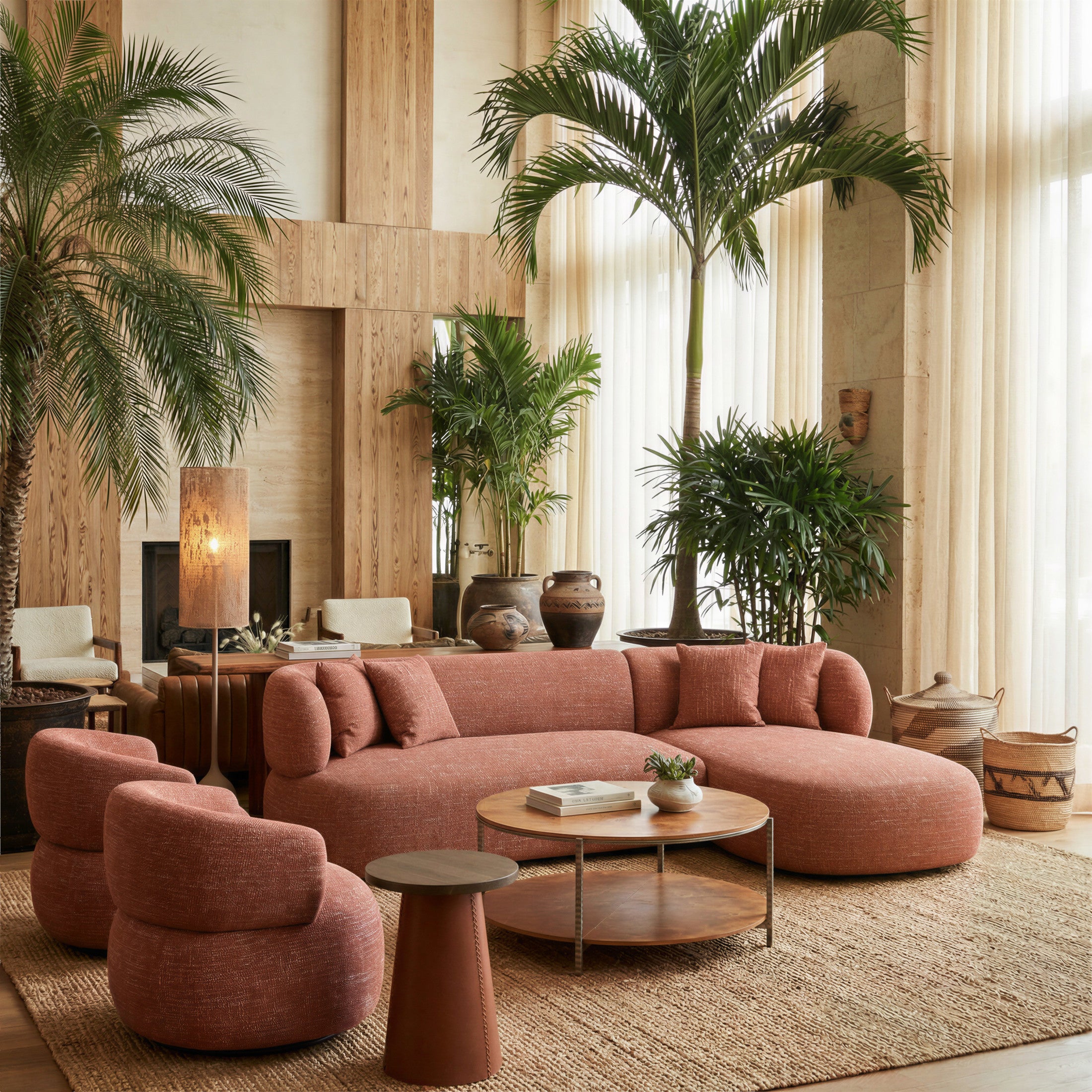 Buff Floor Lamp Taupe