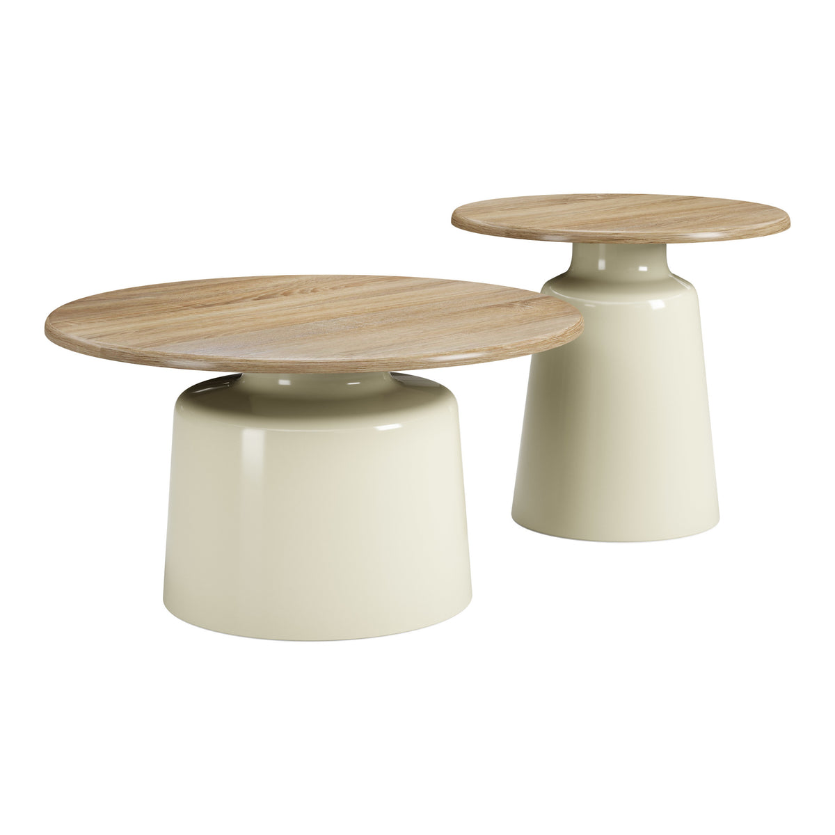 Lireen Coffee Table Set (2-Piece) Natural & Ivory