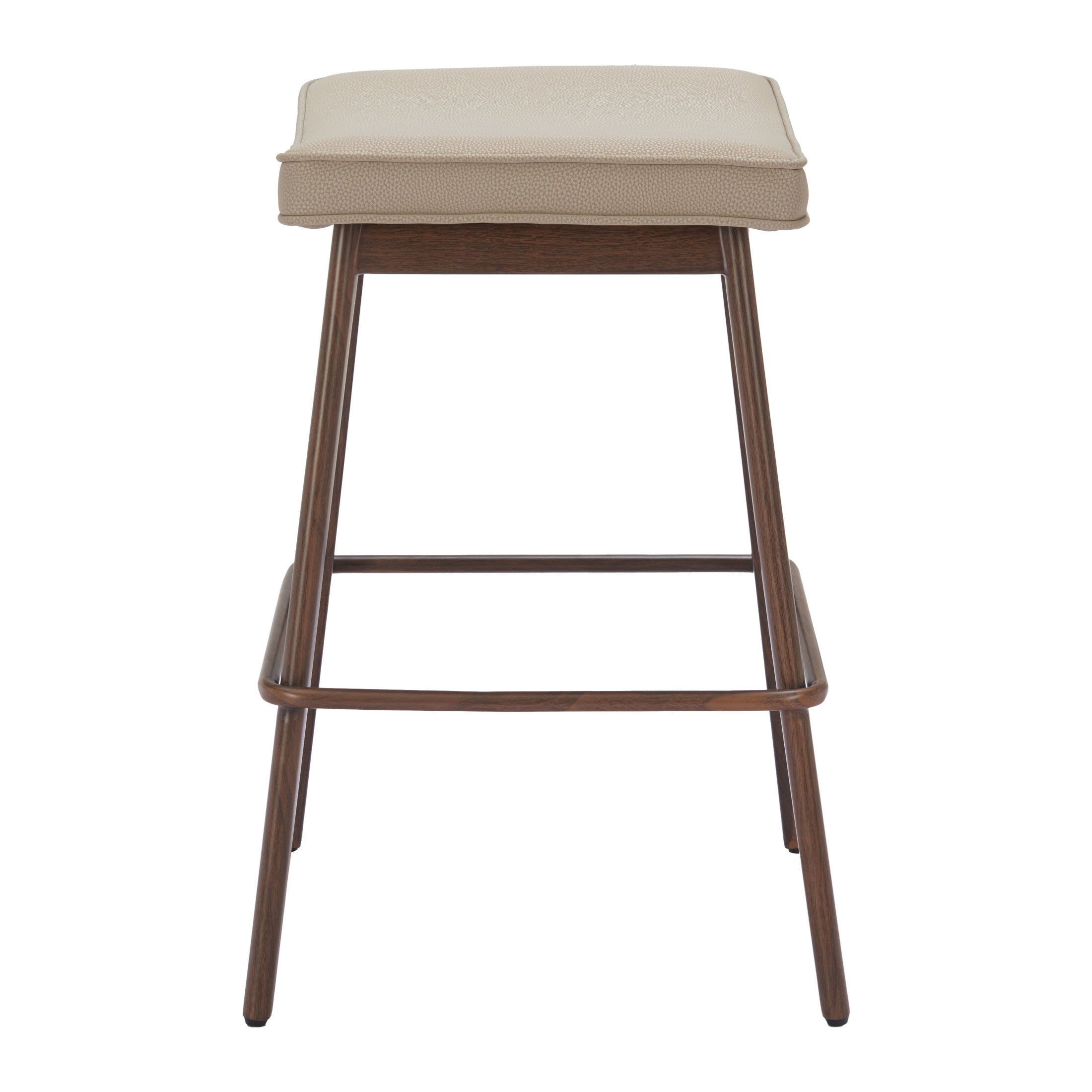 Divat Counter Stool (Set of 2) Beige & Walnut