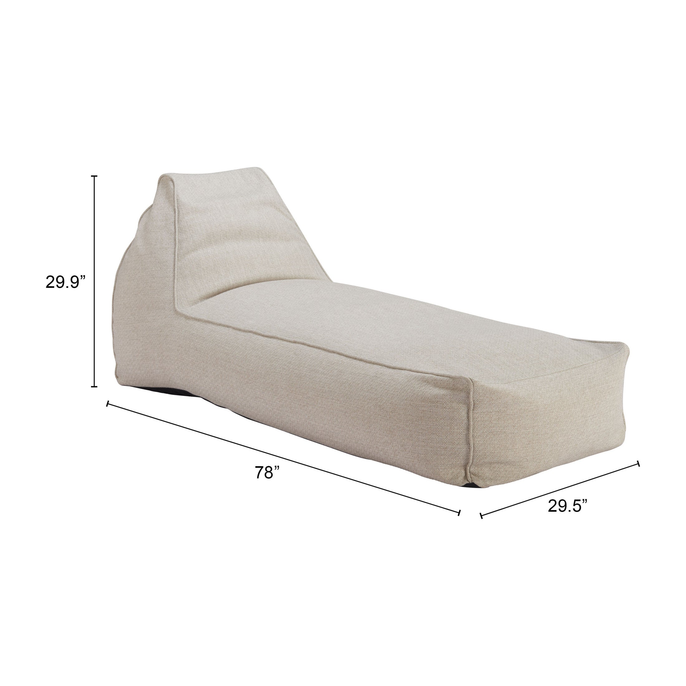 Kalm Chaise Lounge Beige