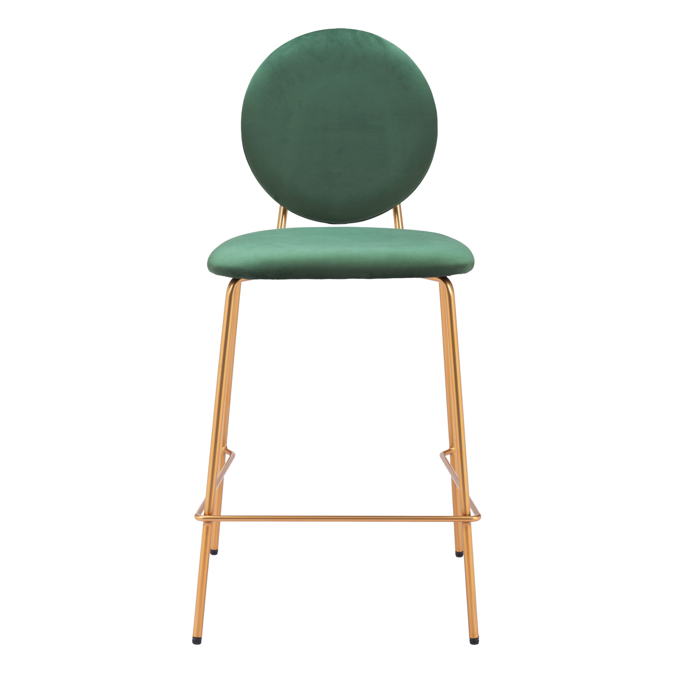 Odessa Counter Stool (Set of 2) Green & Gold
