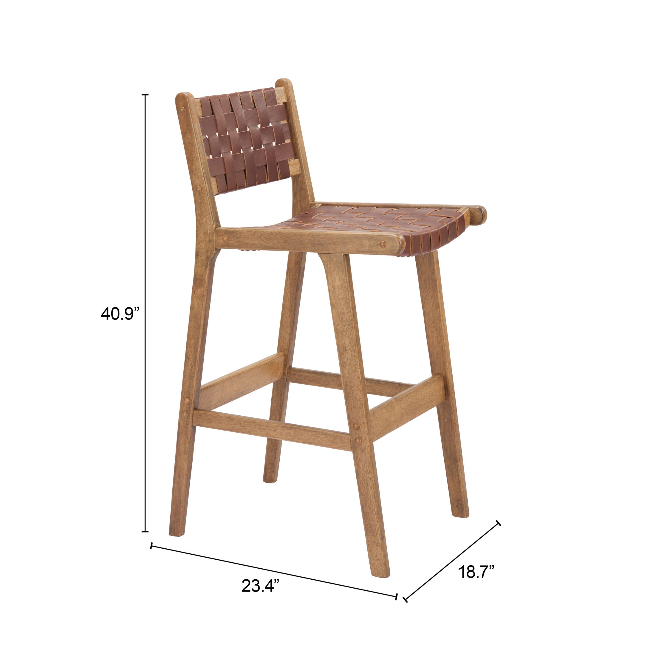Feder Barstool Brown