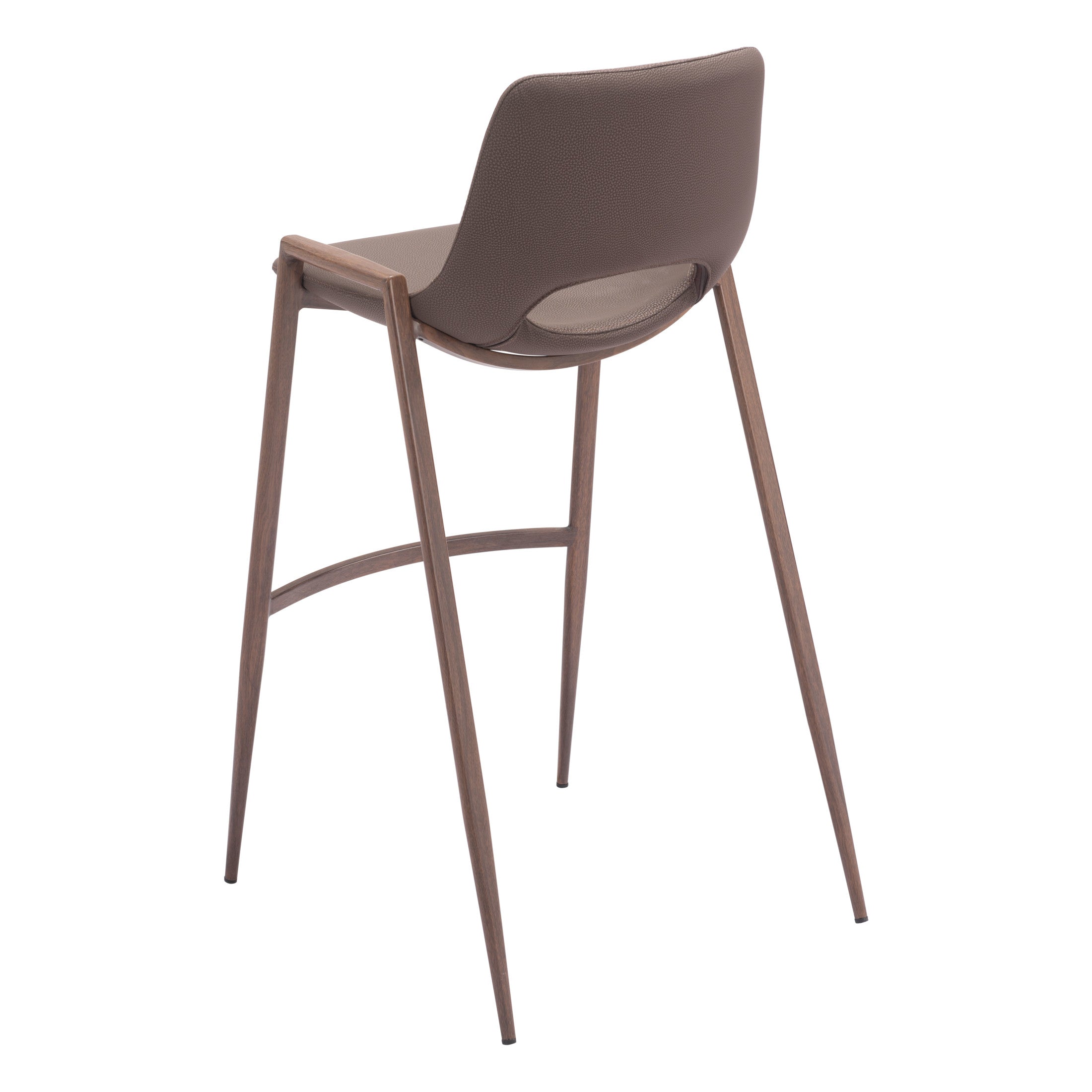Desi Barstool (Set of 2) Brown & Walnut