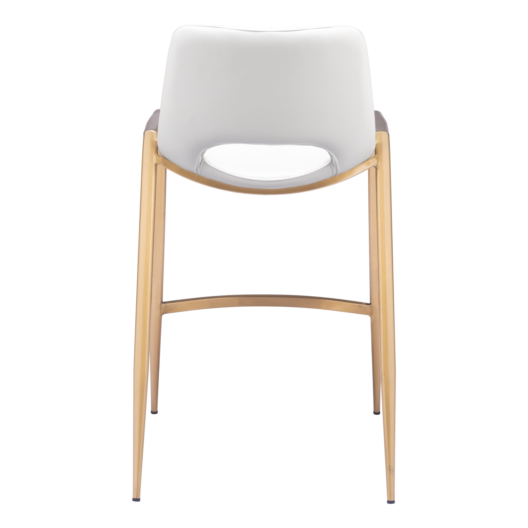 Desi Counter Stool (Set of 2) White & Gold